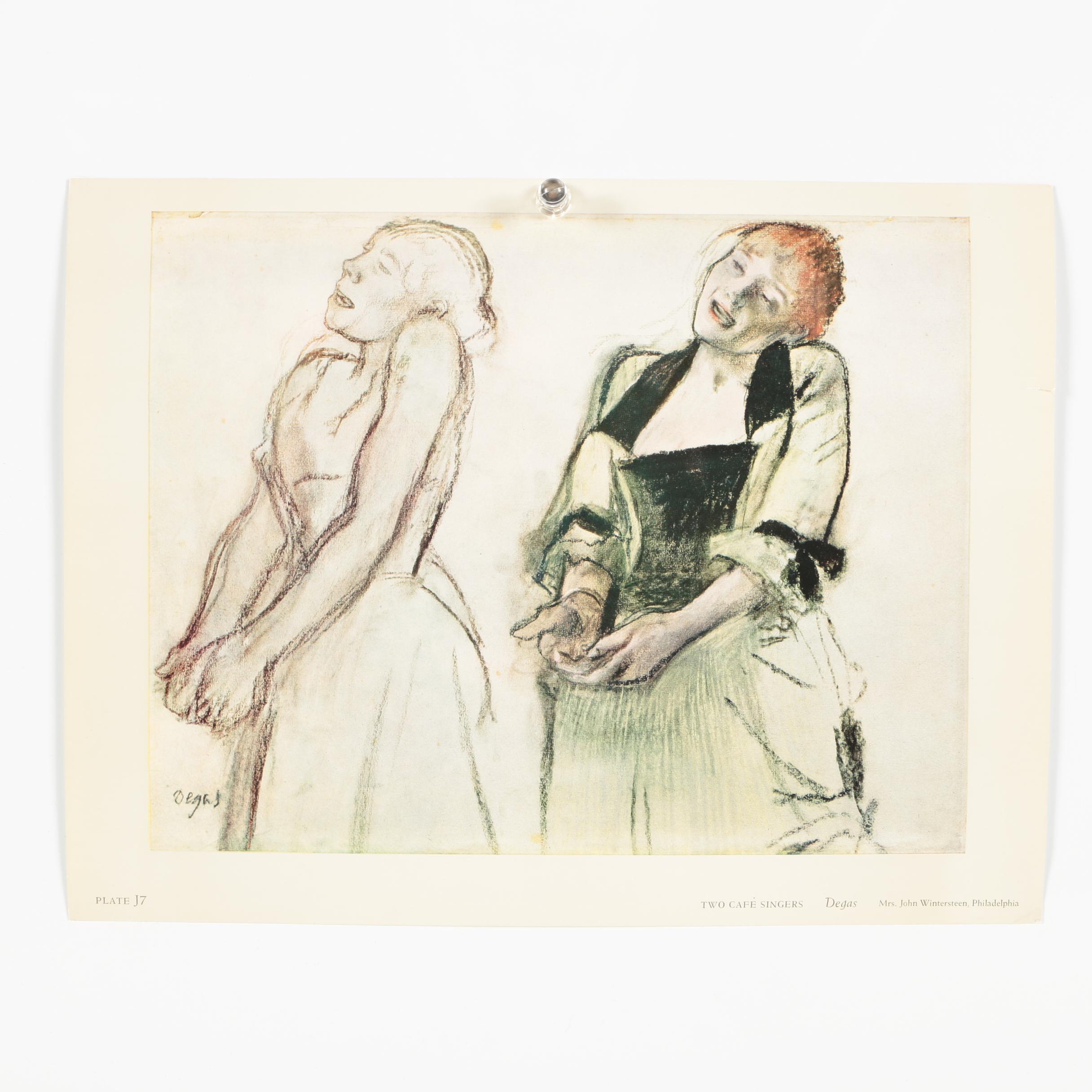 Reproduction Offset Lithographs After Degas, Cézanne, Manet and Matisse