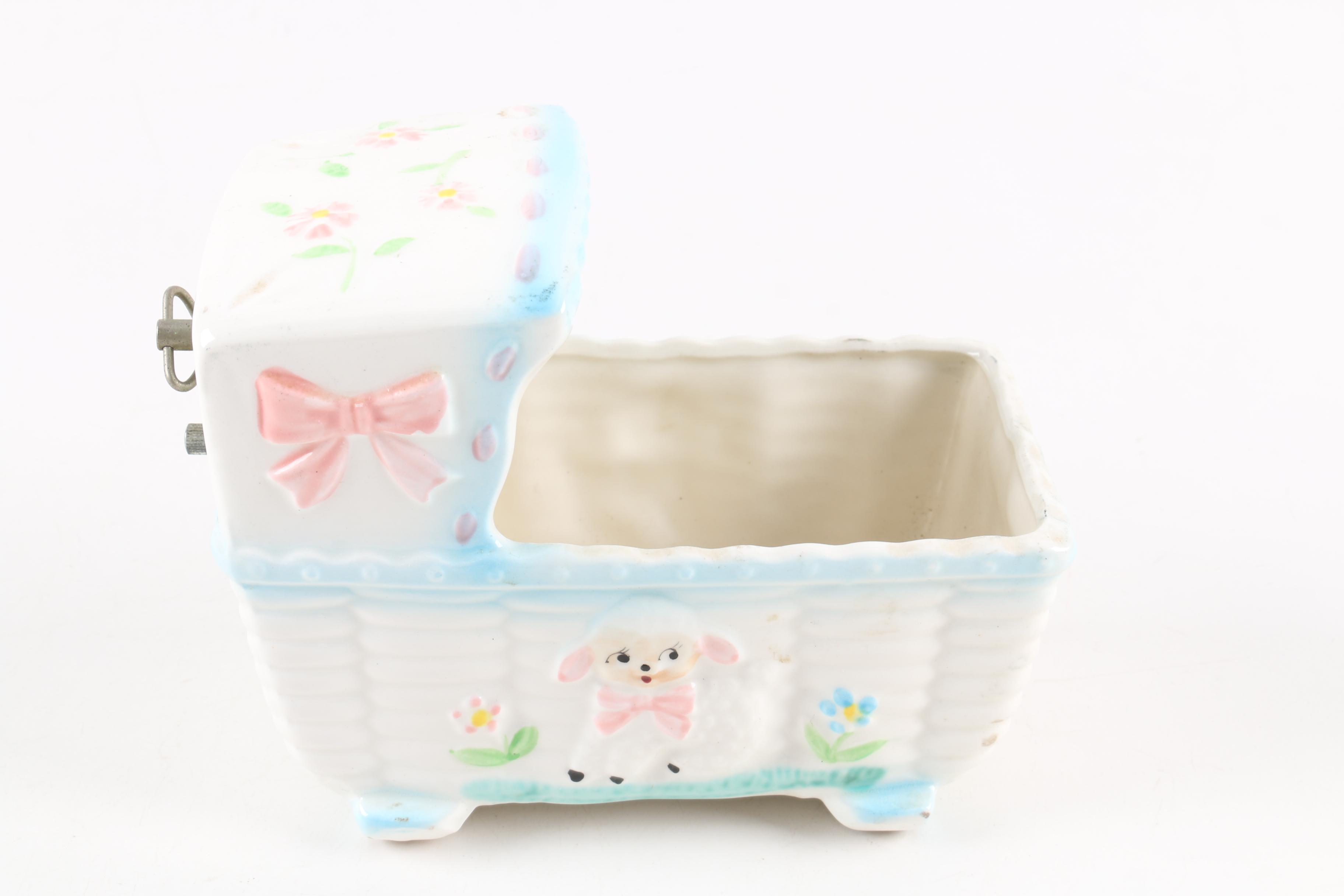 Ruben Musical Bassinet, Pink Doll and Clown Planters