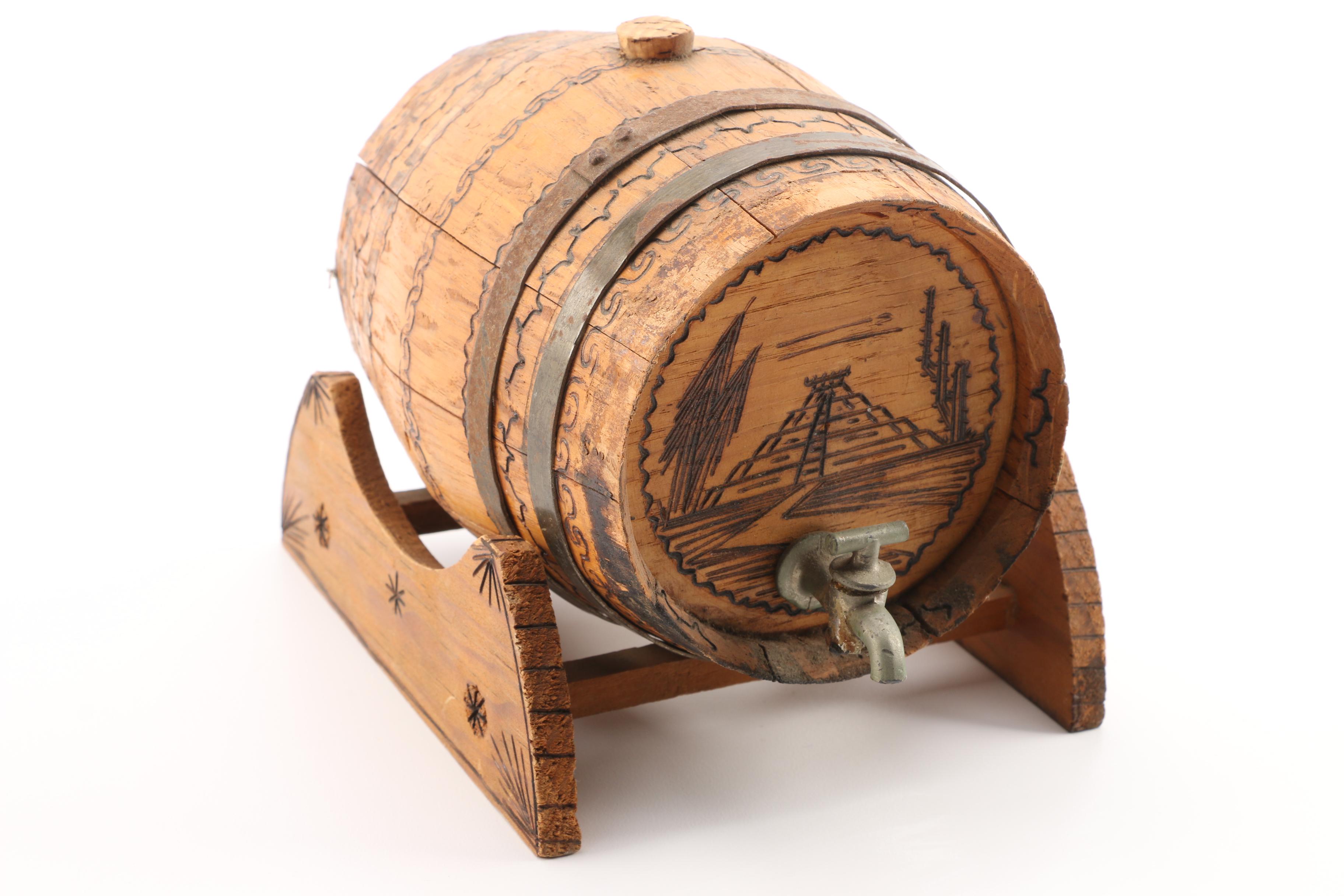 Vintage Barrel Souvenirs and Tableware