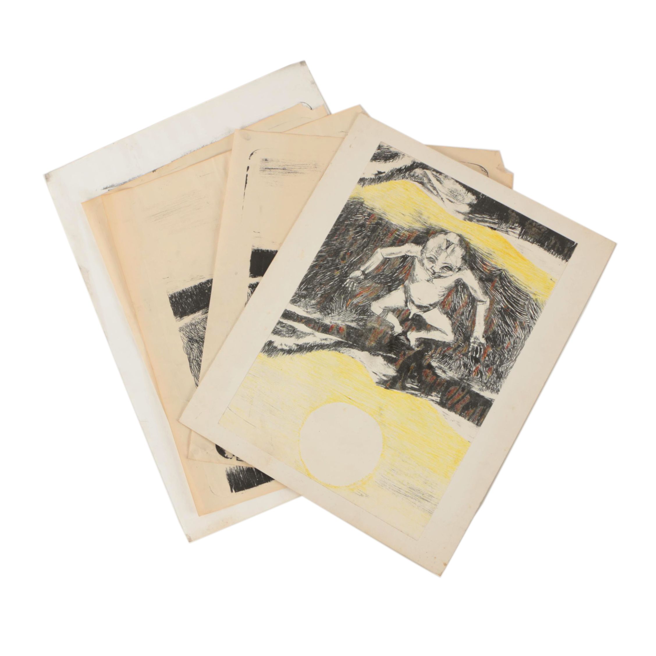 Four Figurative Lithographs on Paper