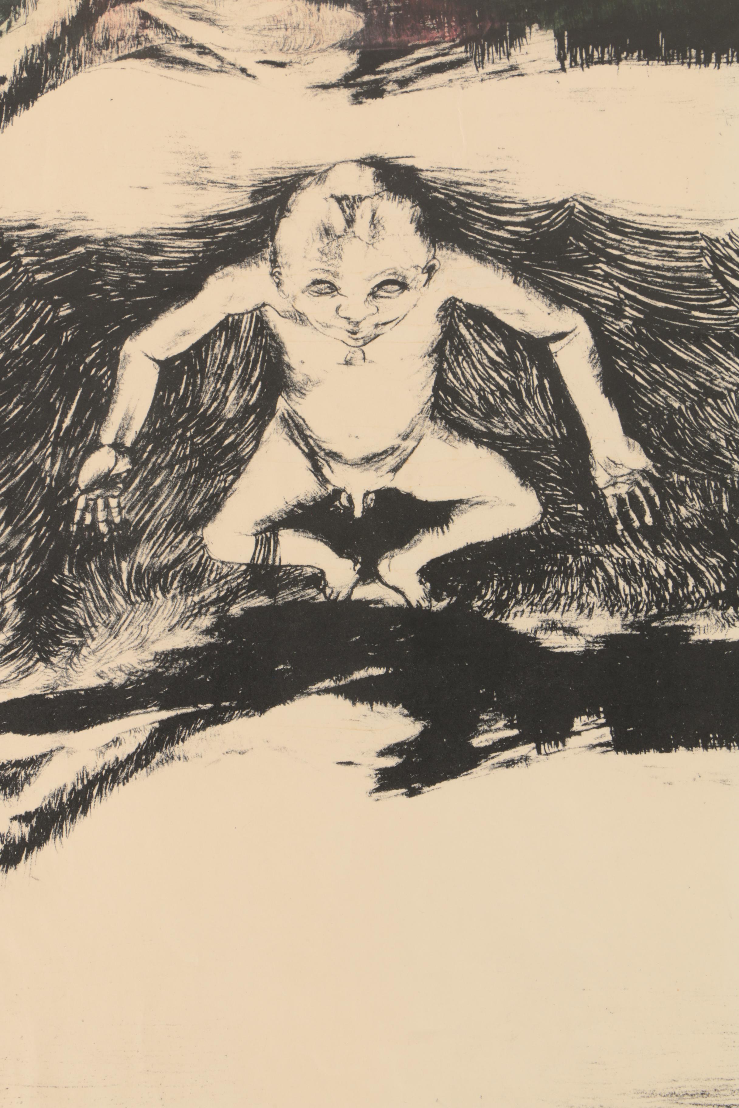 Four Figurative Lithographs on Paper