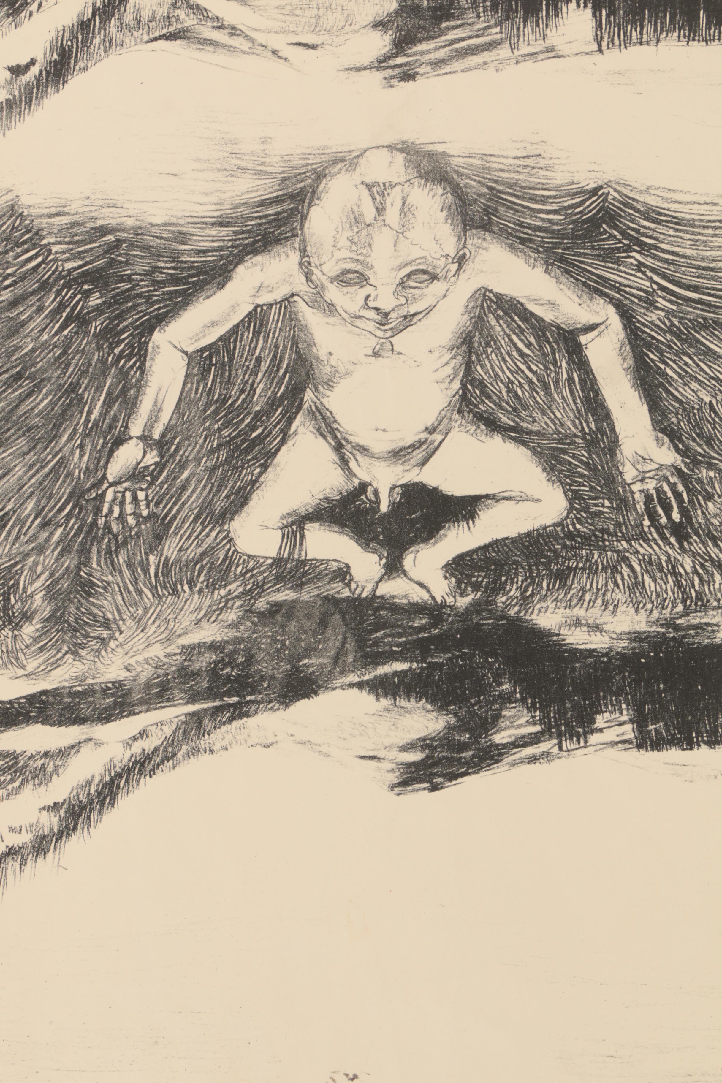 Four Figurative Lithographs on Paper