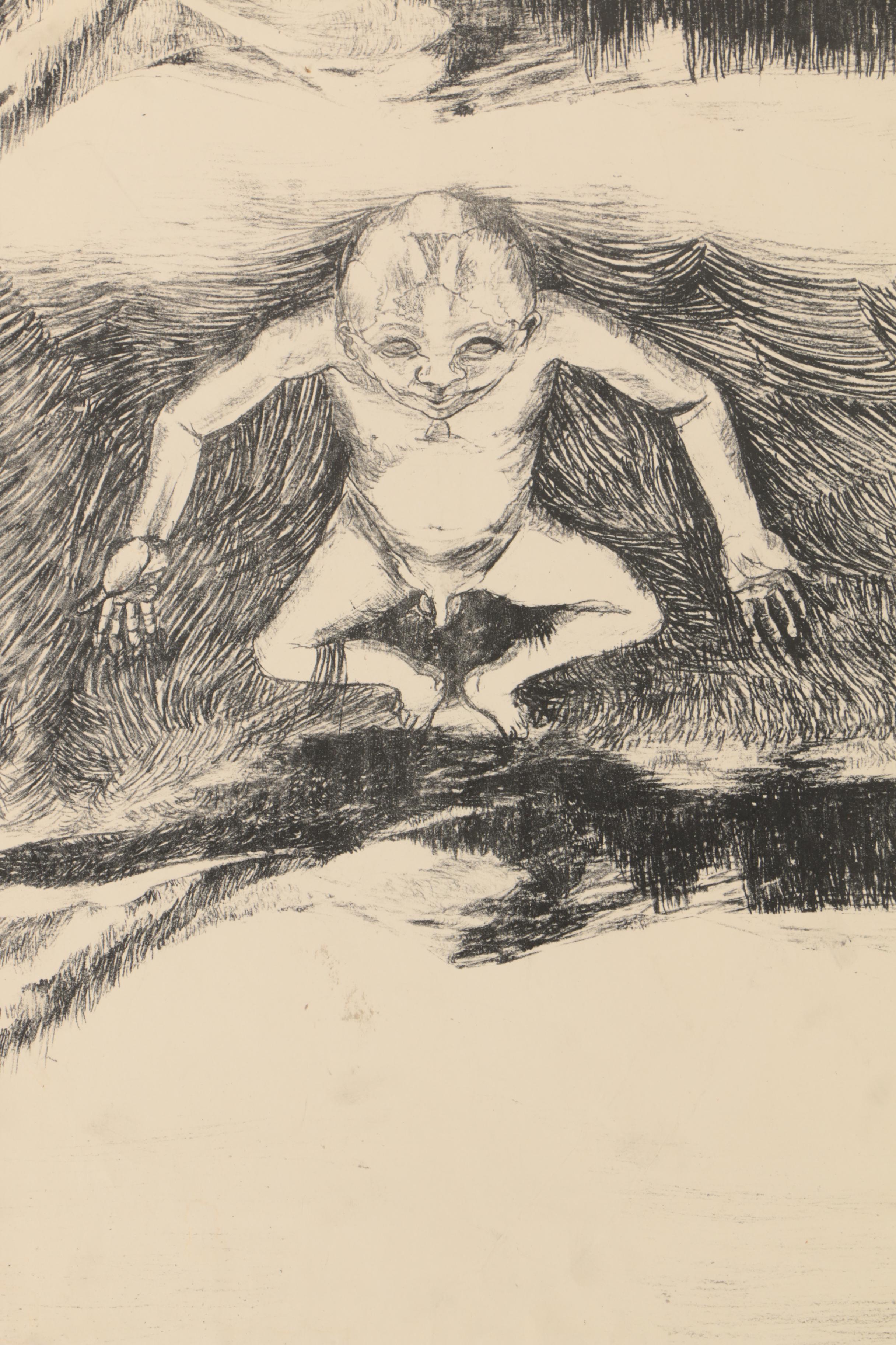 Four Figurative Lithographs on Paper