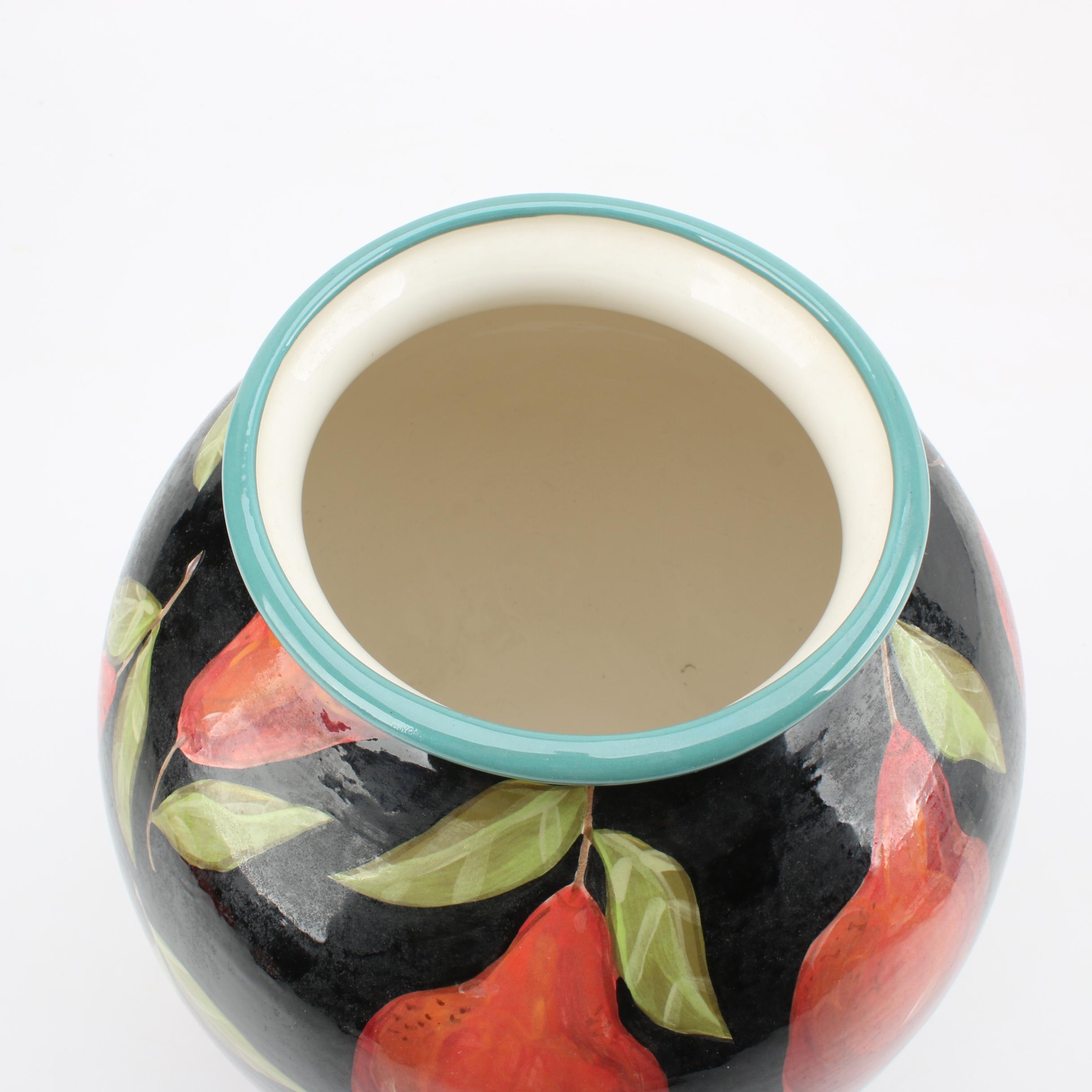 Droll Designs Hand-Painted Ceramic Vase