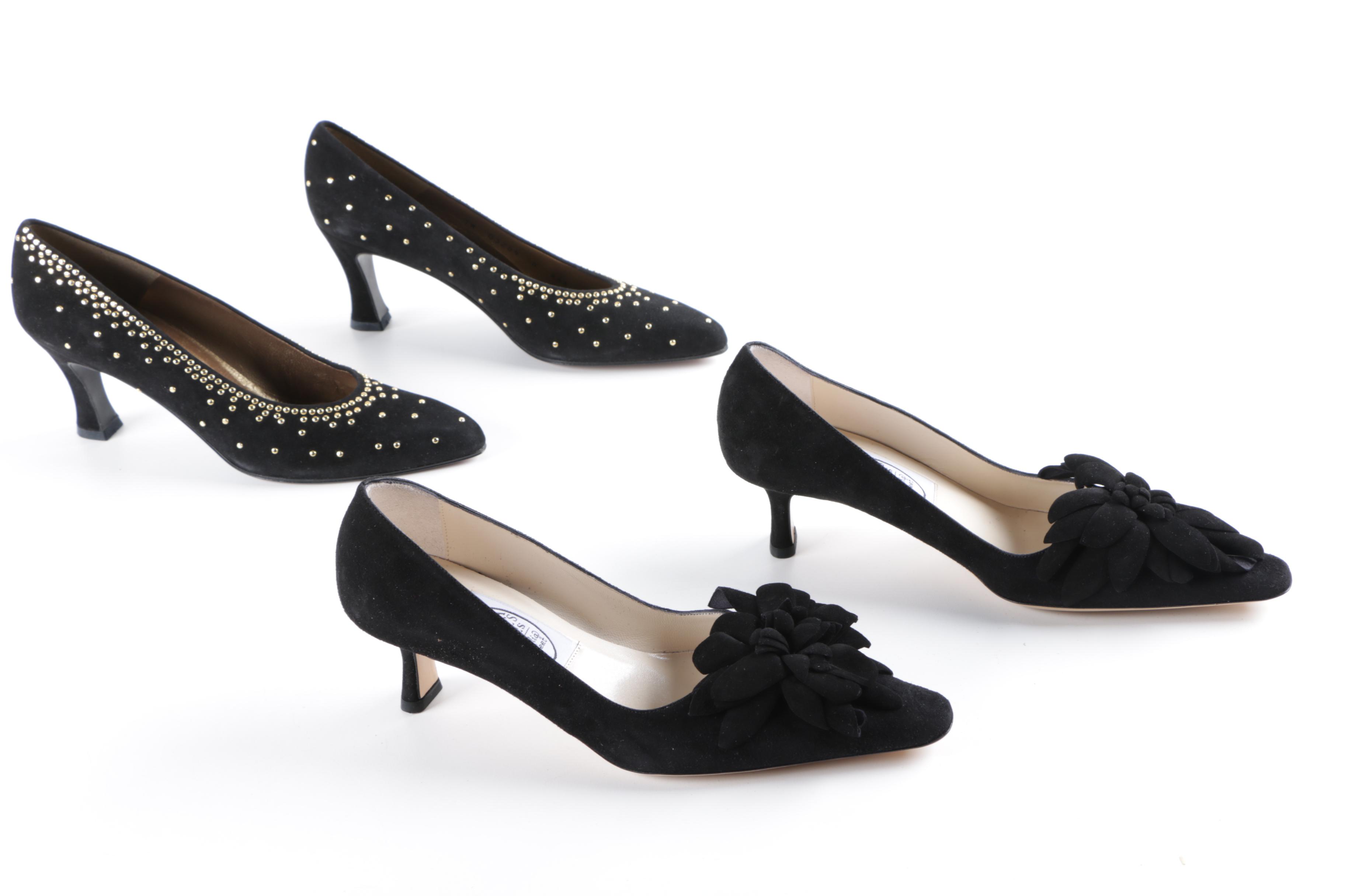 Emma Hope's and Stuart Weitzman Black Suede Heels