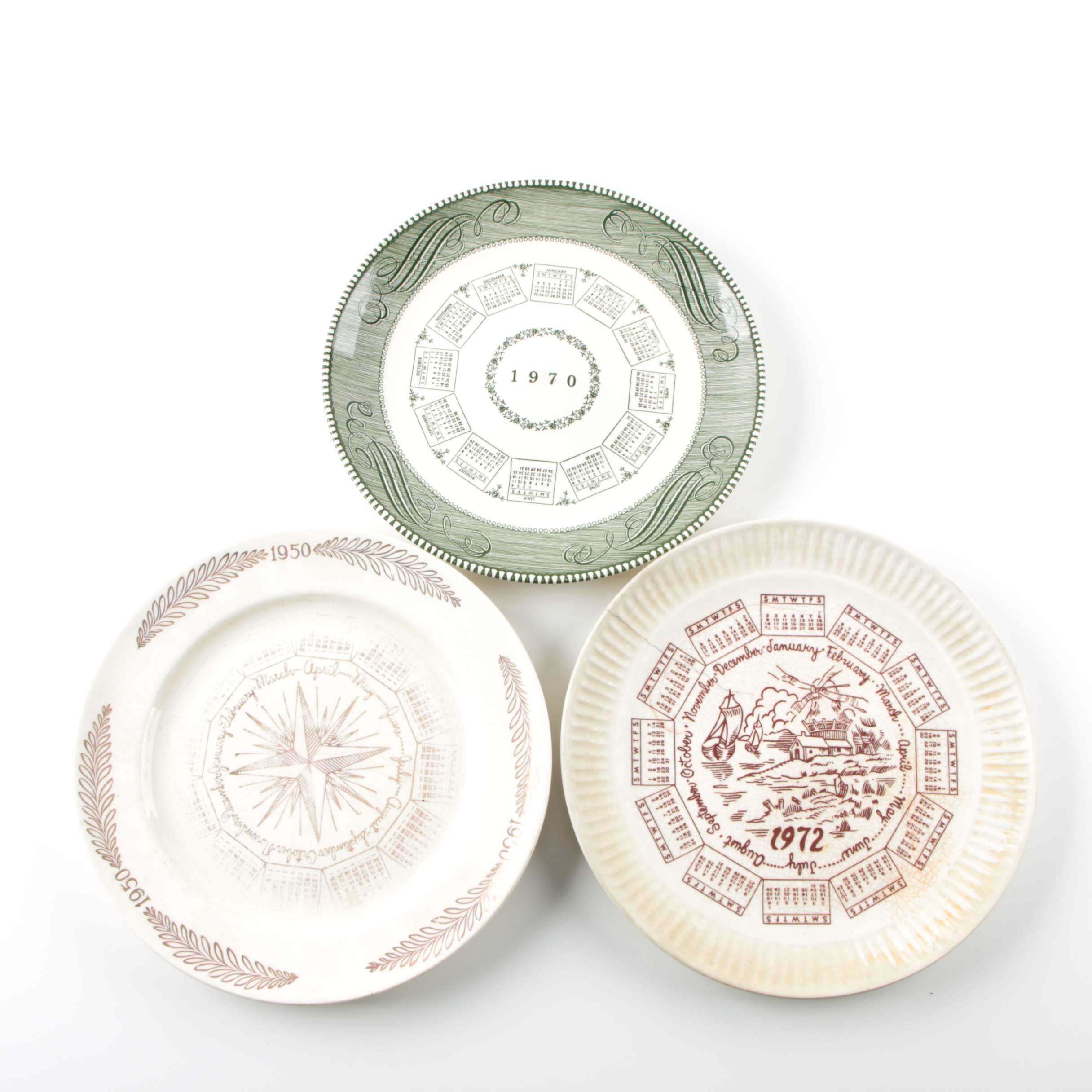 Vintage Commemorative Ironstone Plates by Mount Clemens and Royal China