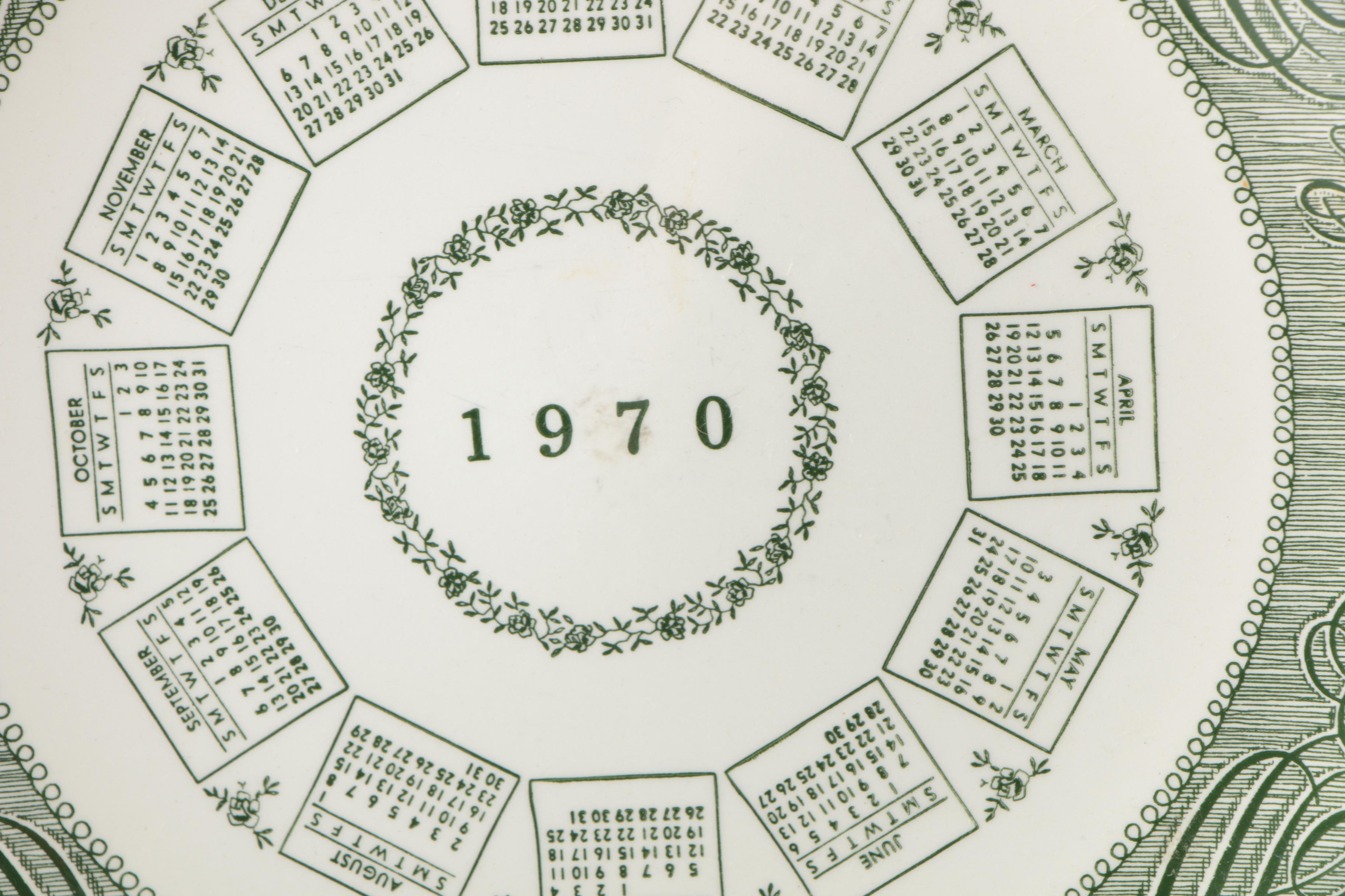 Vintage Commemorative Ironstone Plates by Mount Clemens and Royal China