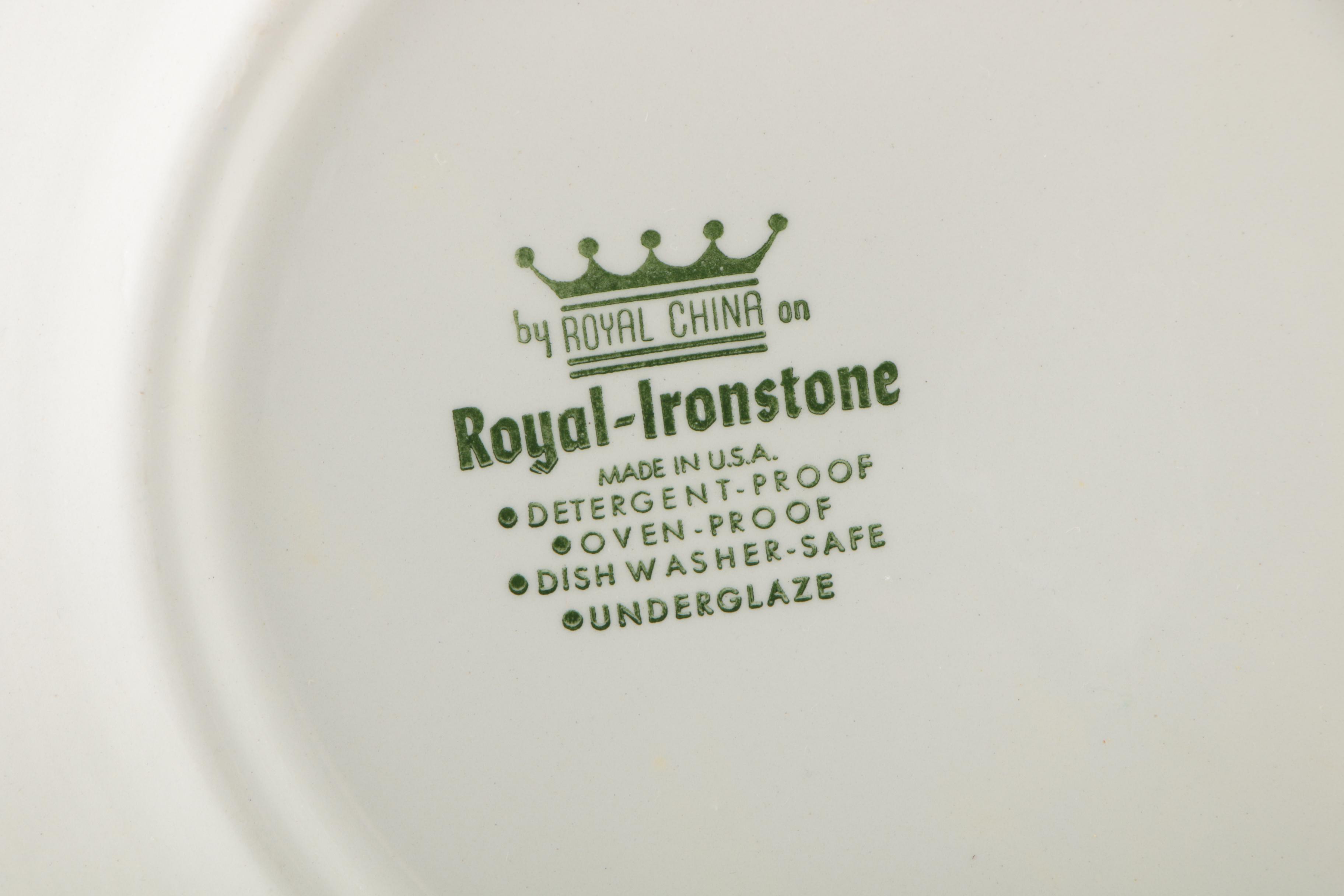 Vintage Commemorative Ironstone Plates by Mount Clemens and Royal China