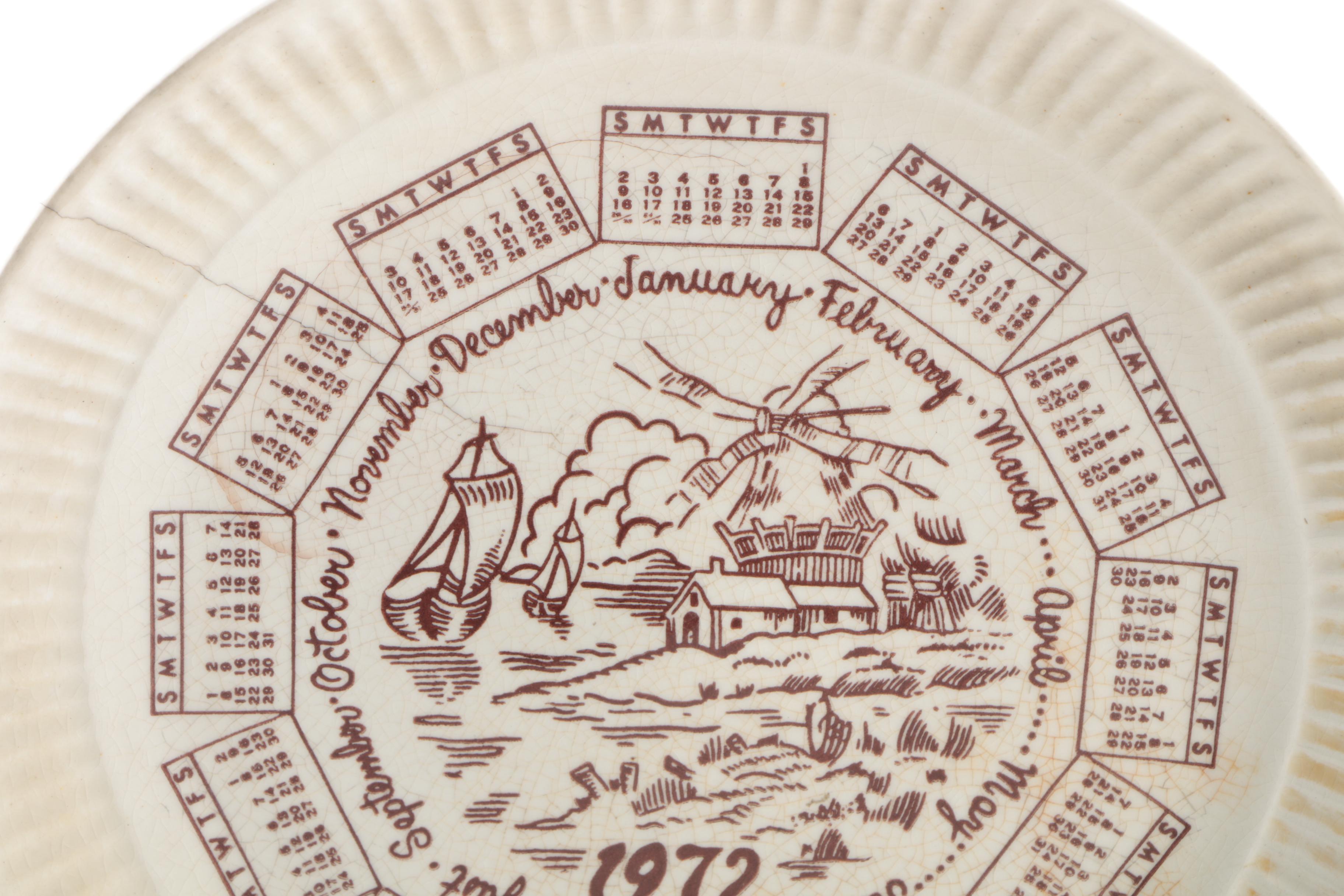 Vintage Commemorative Ironstone Plates by Mount Clemens and Royal China