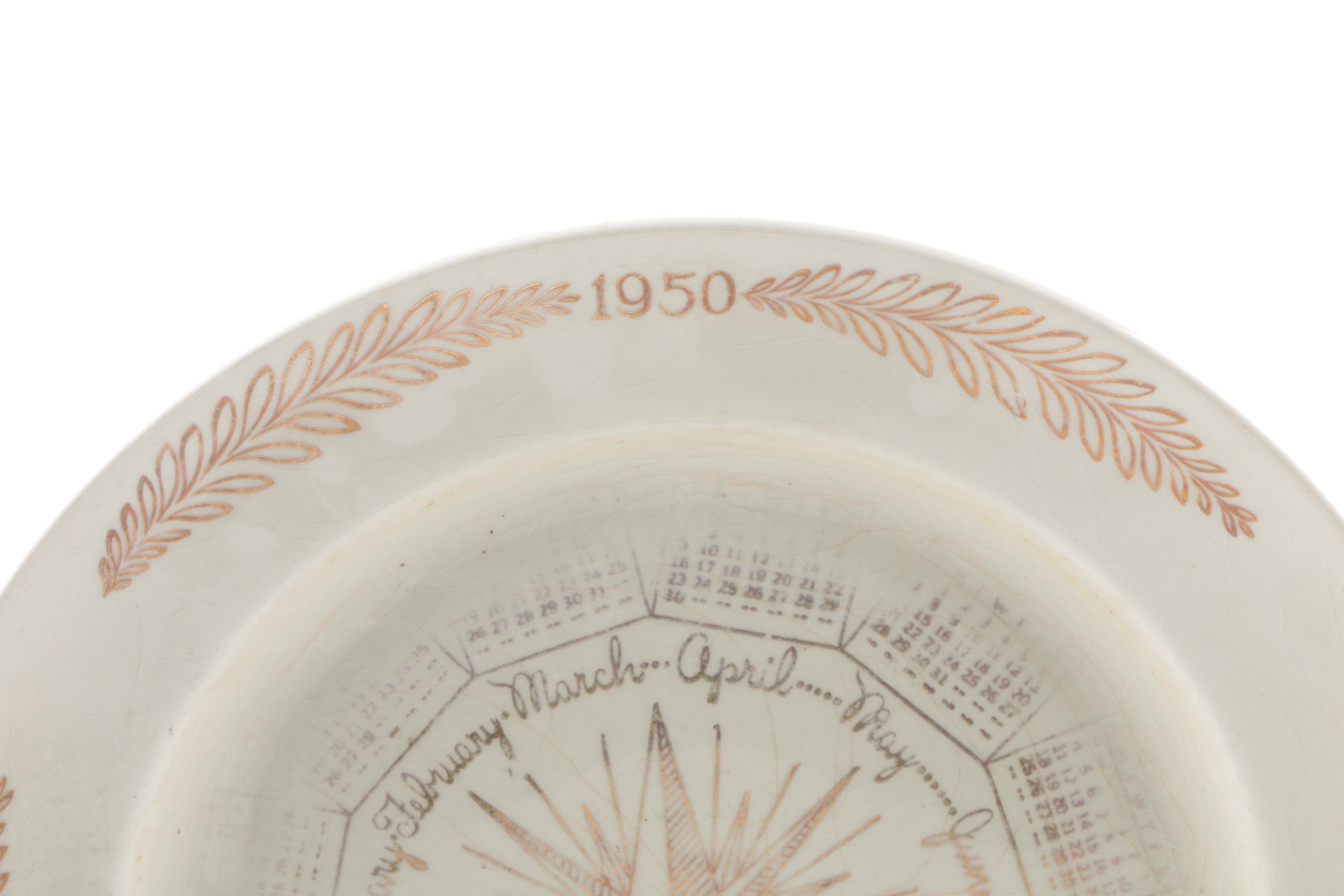 Vintage Commemorative Ironstone Plates by Mount Clemens and Royal China