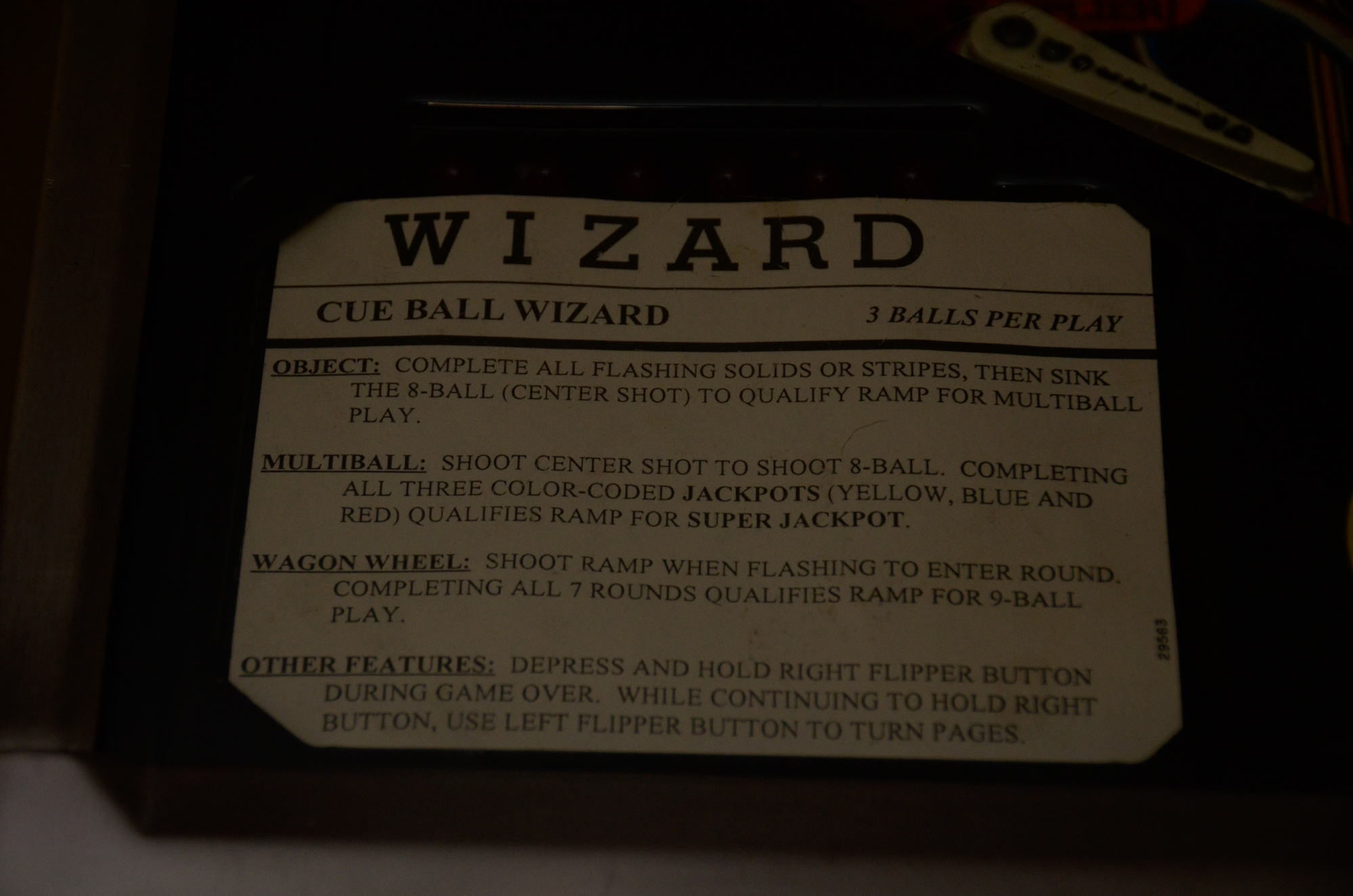 1992 "Cue Ball Wizard" Pinball Machine by Gottlieb