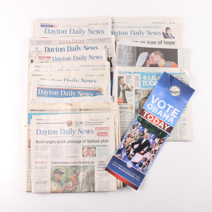 "Dayton Daily News" Newspapers on Obama's Presidential Campaign and More