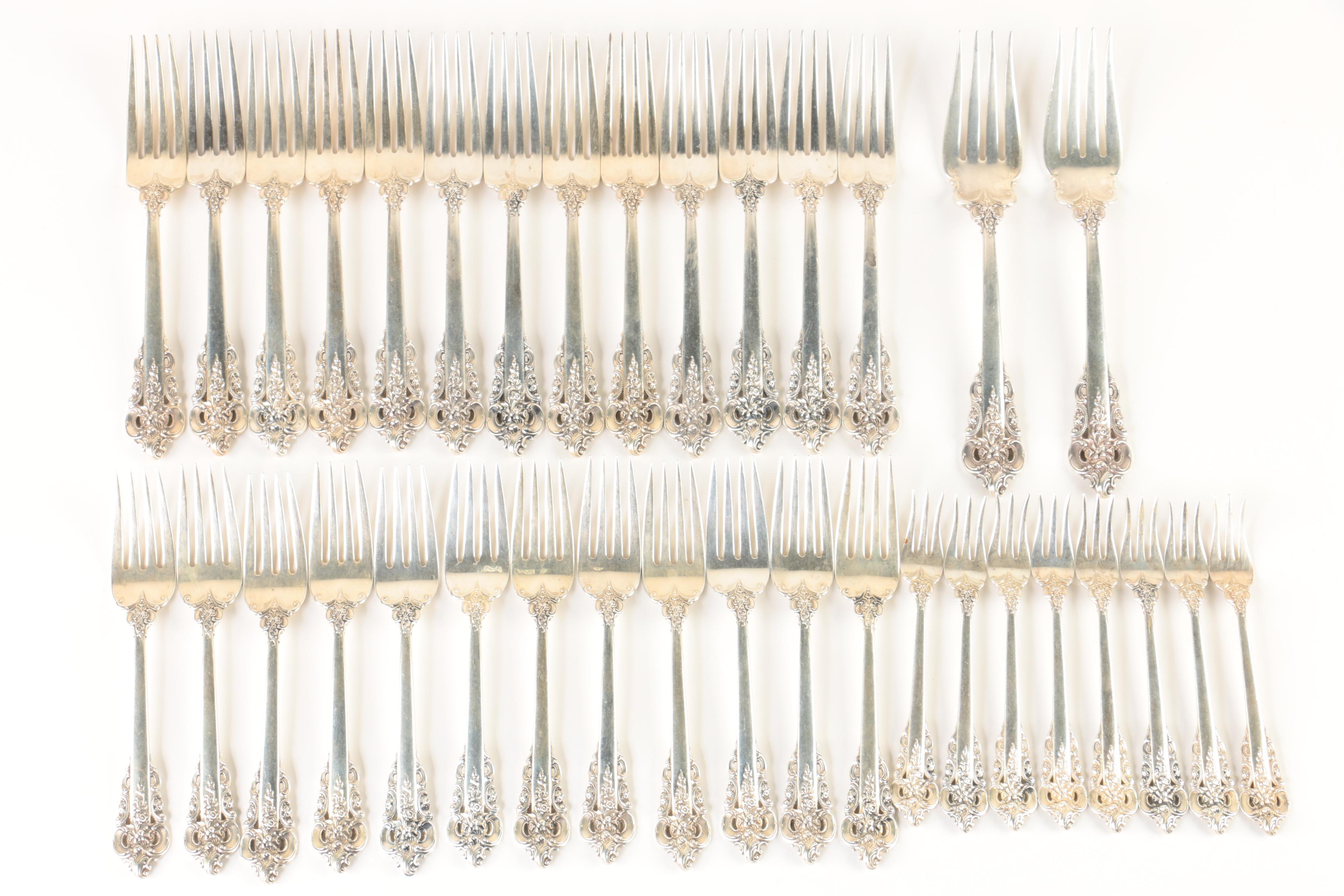 Wallace "Grande Baroque" Sterling Silver Flatware Set