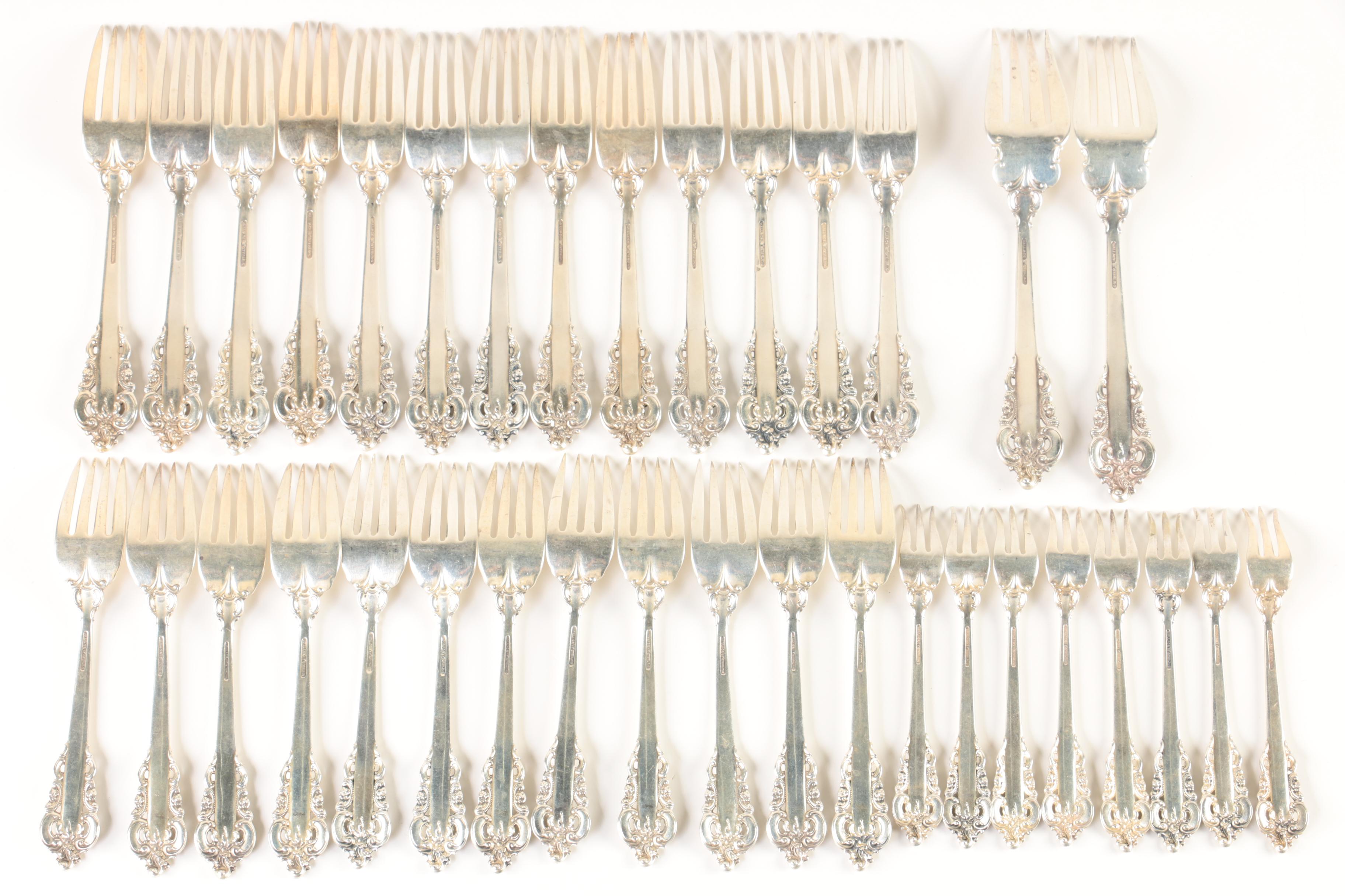 Wallace "Grande Baroque" Sterling Silver Flatware Set