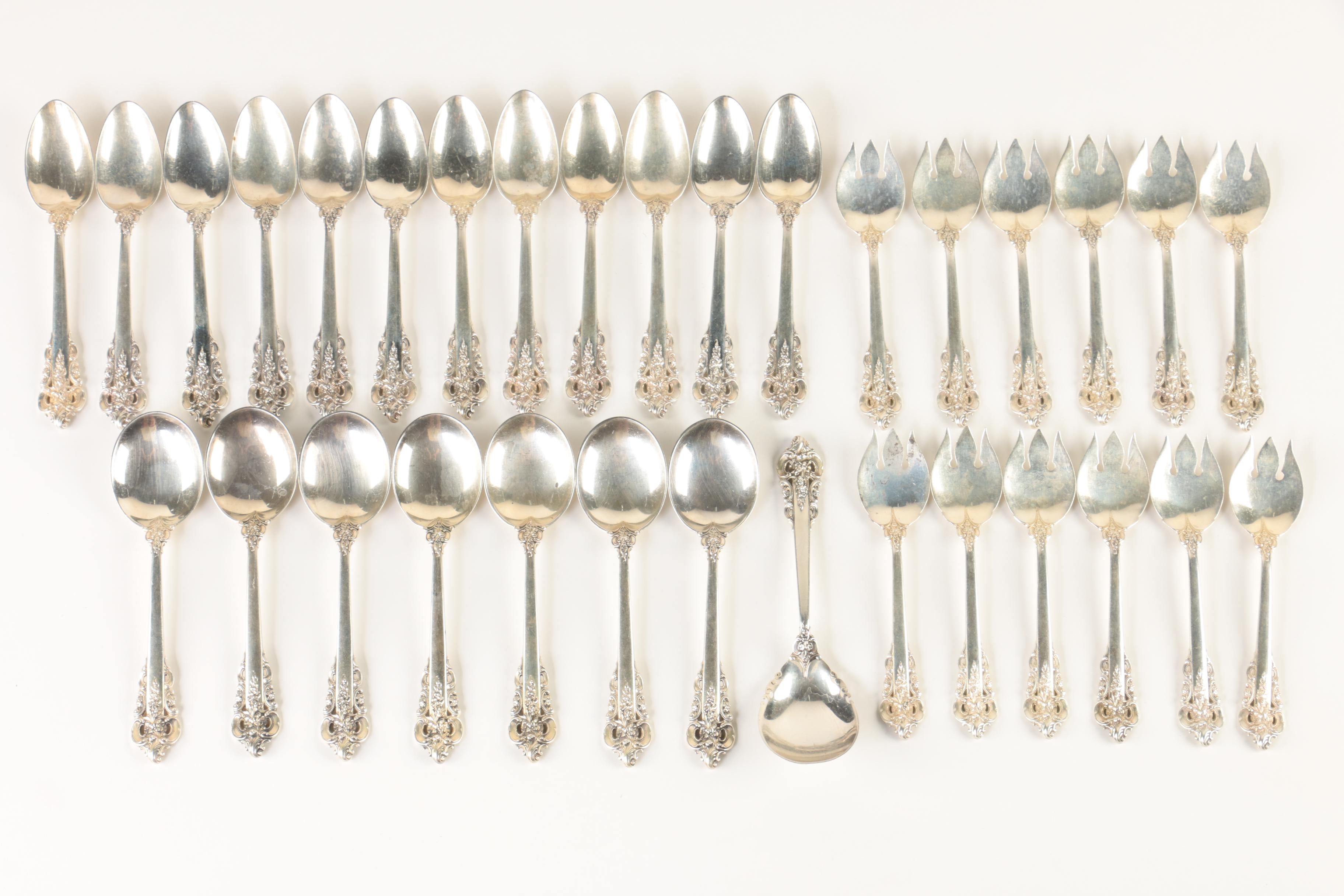Wallace "Grande Baroque" Sterling Silver Flatware Set