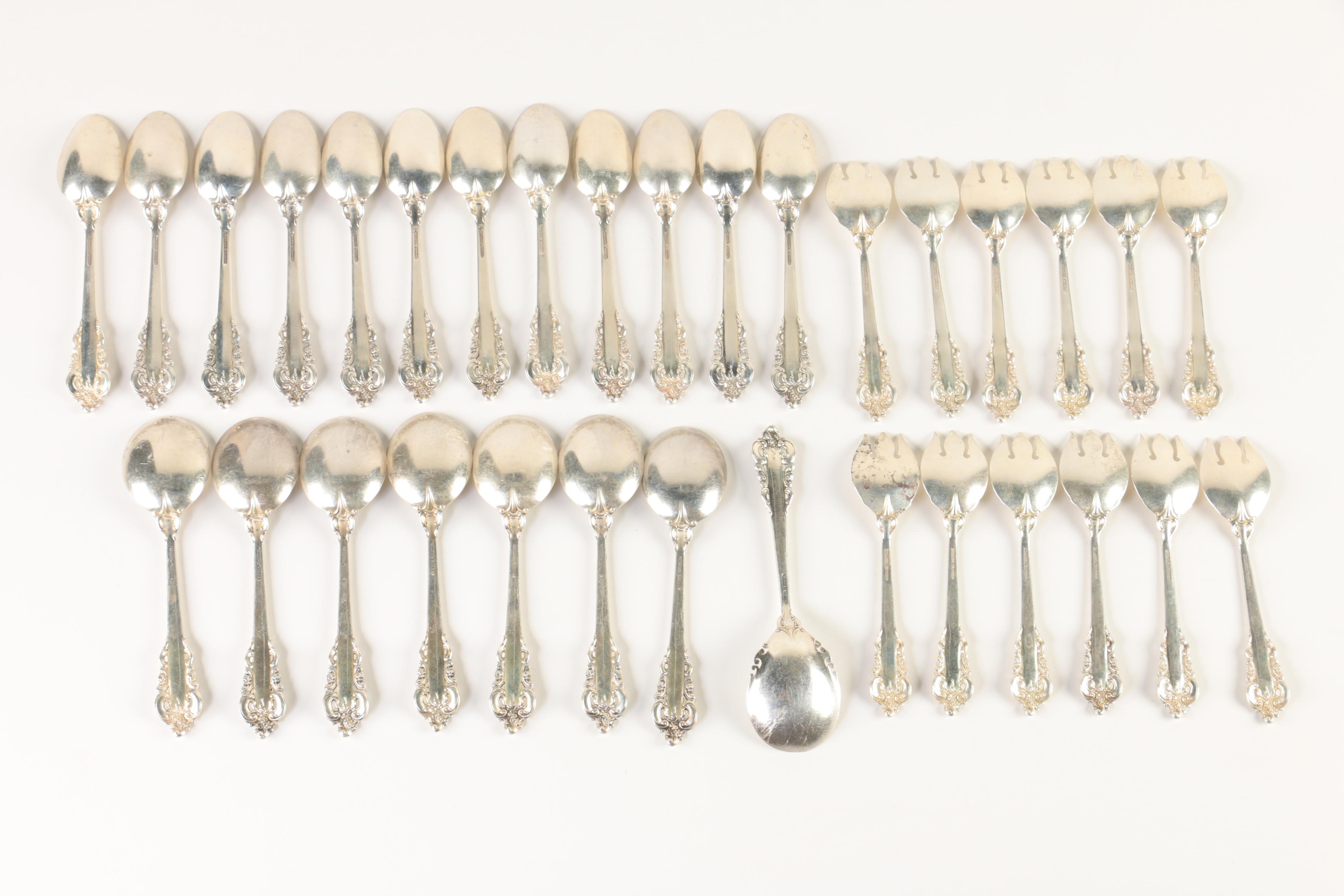 Wallace "Grande Baroque" Sterling Silver Flatware Set