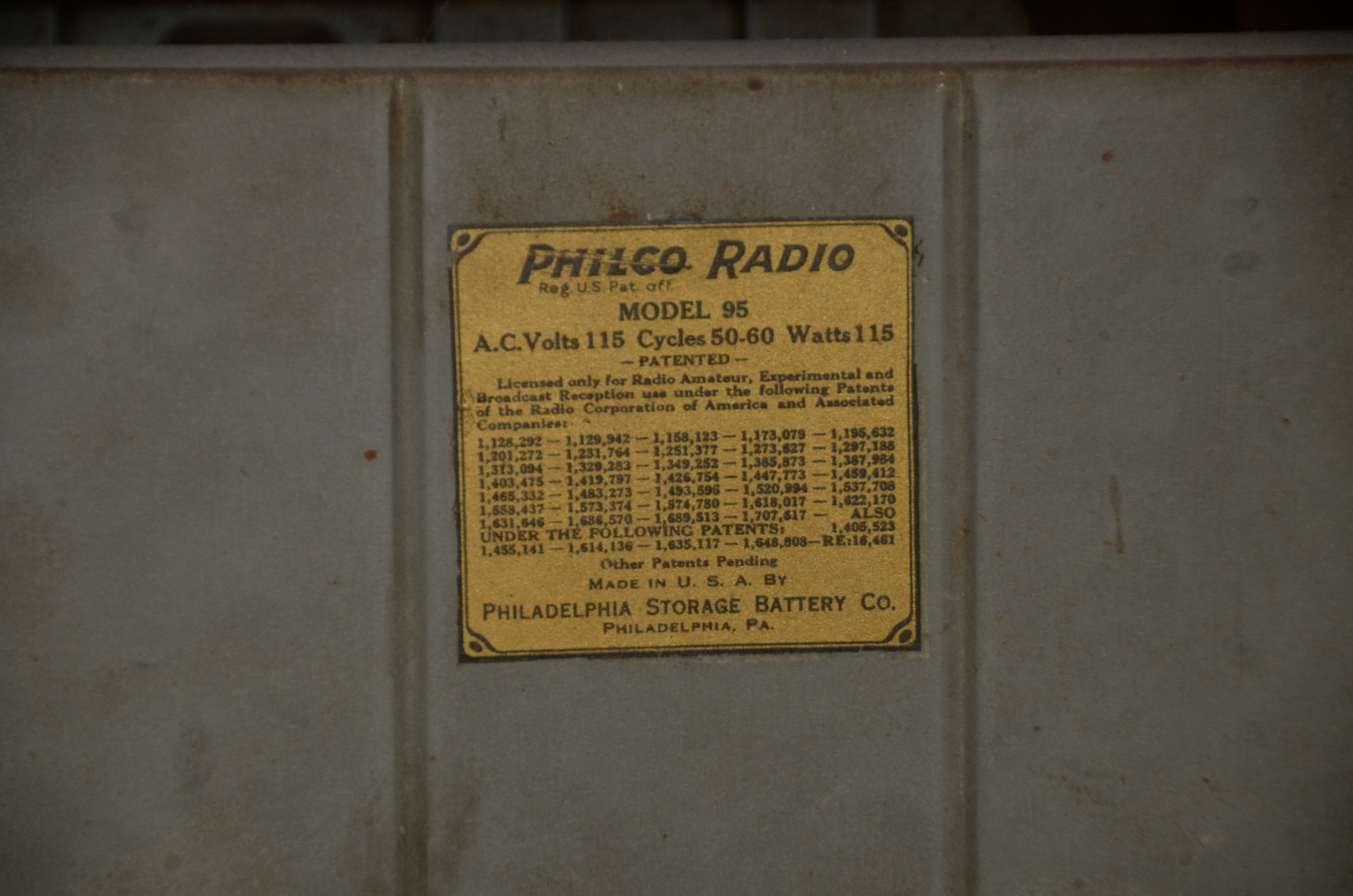 1930 Philco Model 95 Lowboy Console Radio