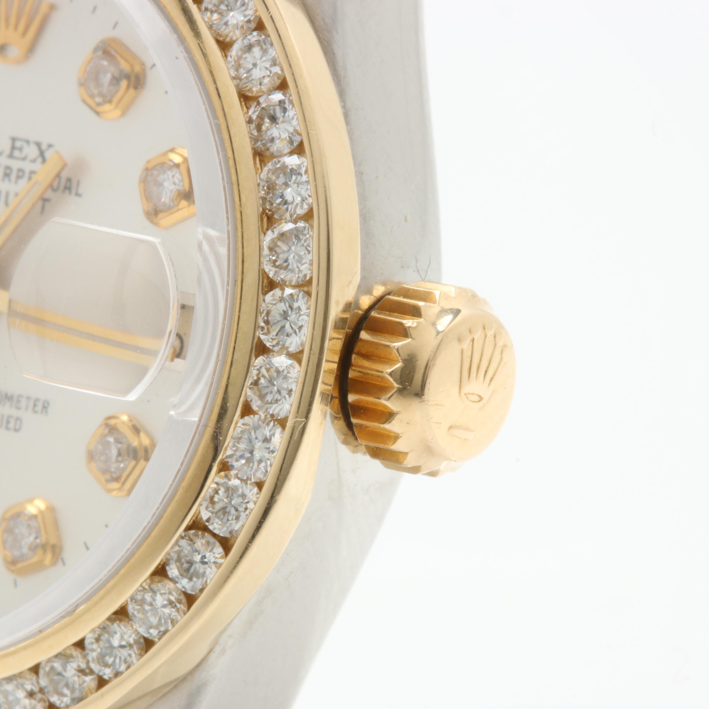 Rolex Stainless Steel and 18K Yellow Gold Watch Case with 1.15 CTW Diamonds