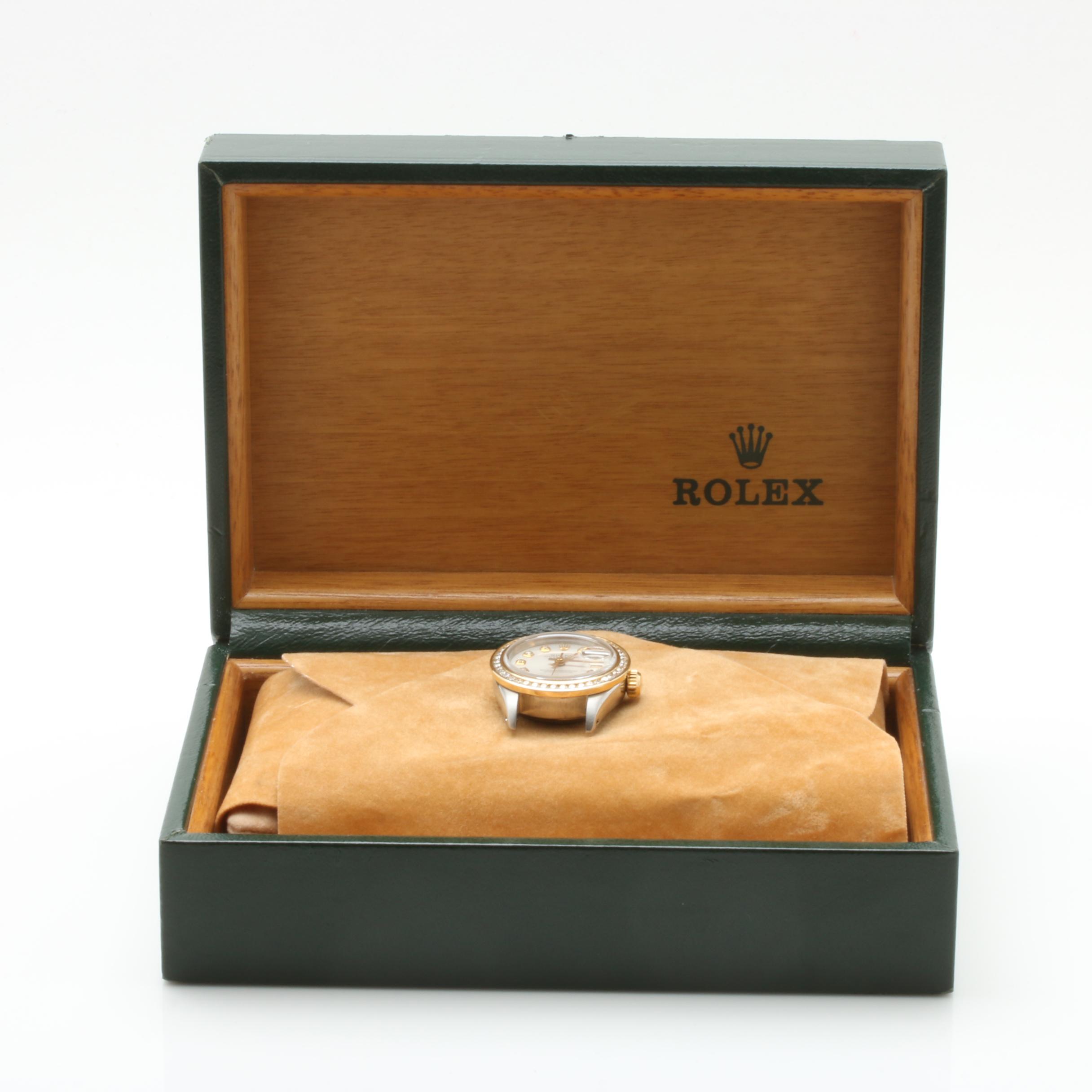 Rolex Stainless Steel and 18K Yellow Gold Watch Case with 1.15 CTW Diamonds