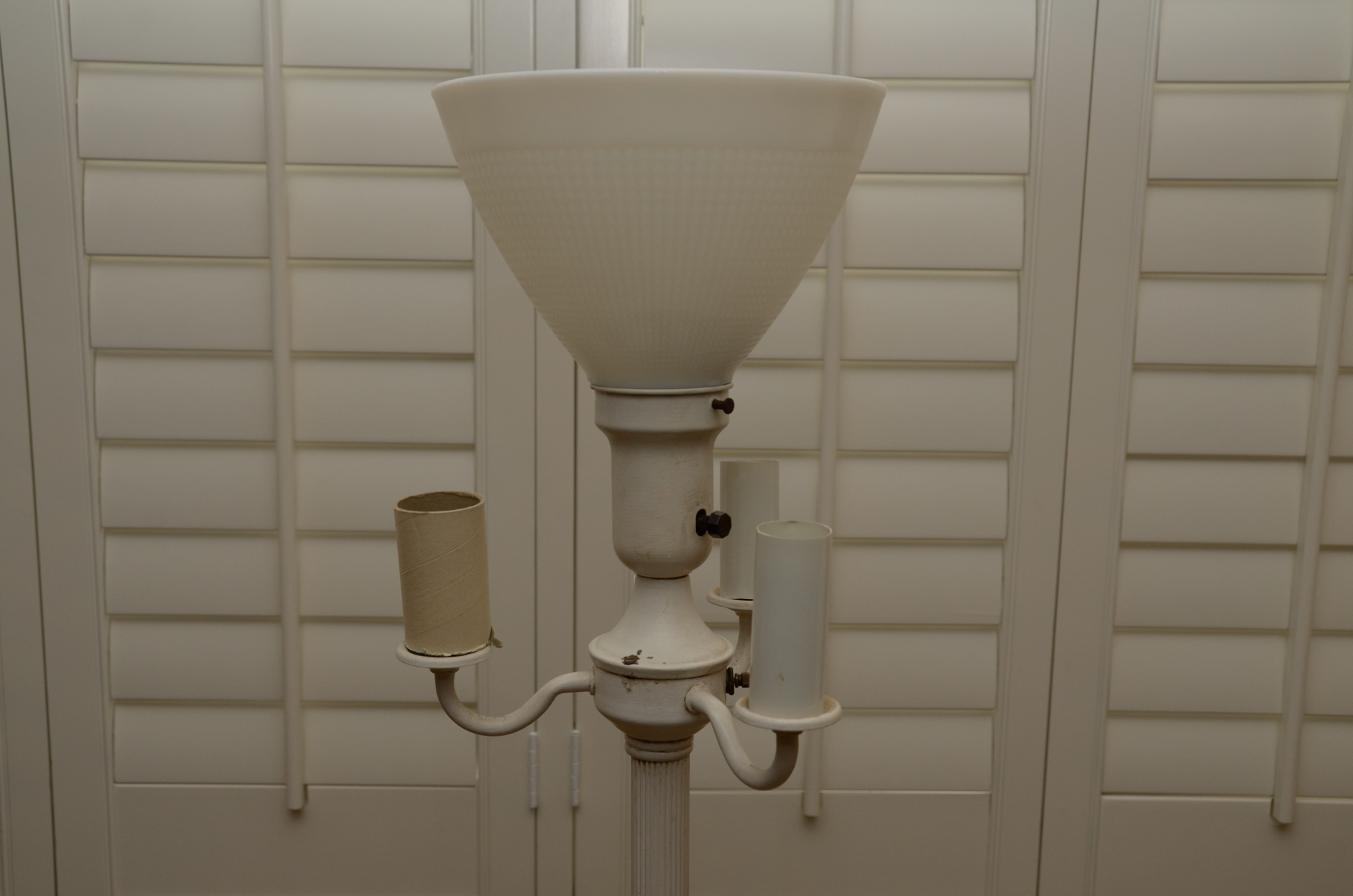 Classic Metal Candelabra Torchiere Floor Lamp