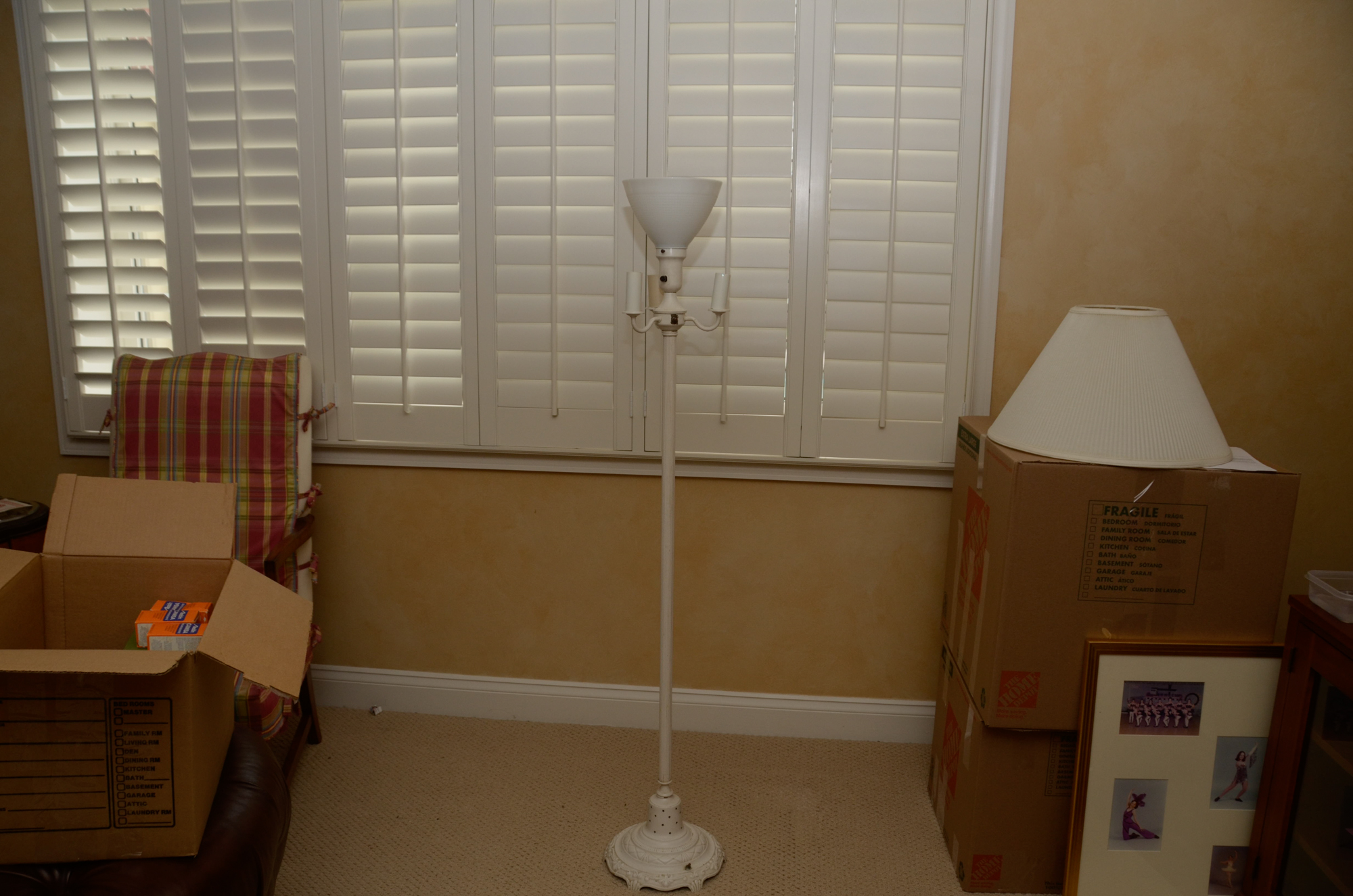 Classic Metal Candelabra Torchiere Floor Lamp