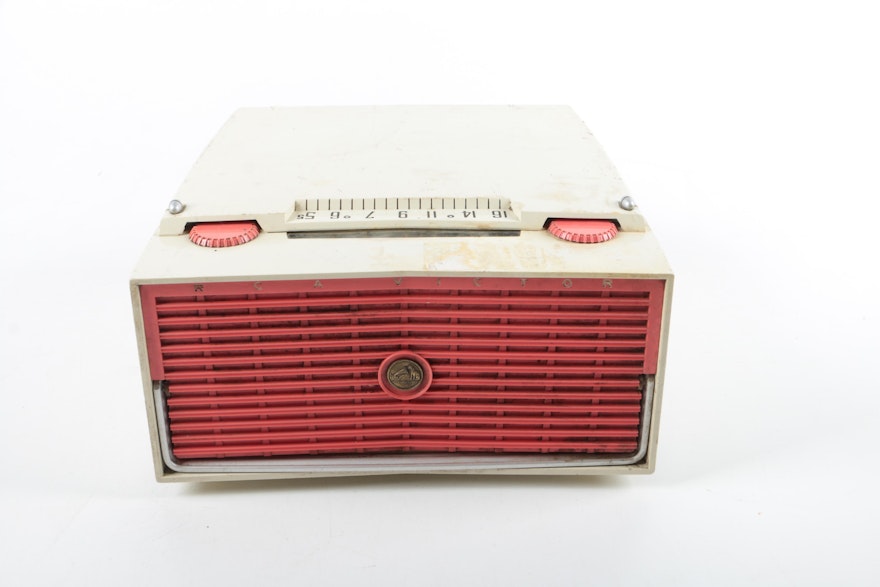 1955 RCA "Skipper" Model Portable Radio and 45 Record Player