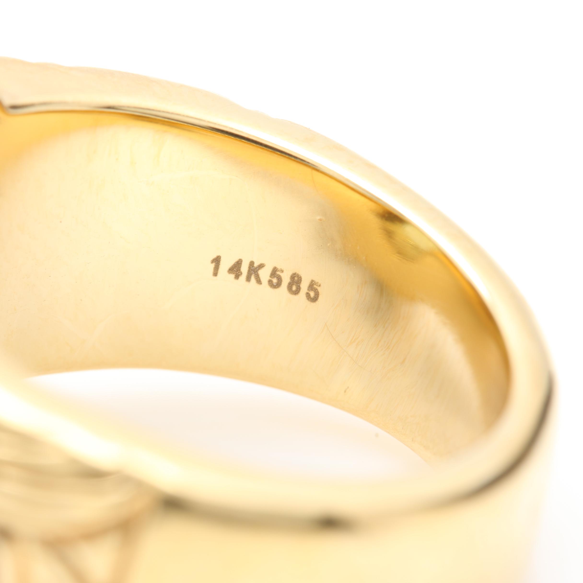 14K Yellow Gold Gemstone Ring