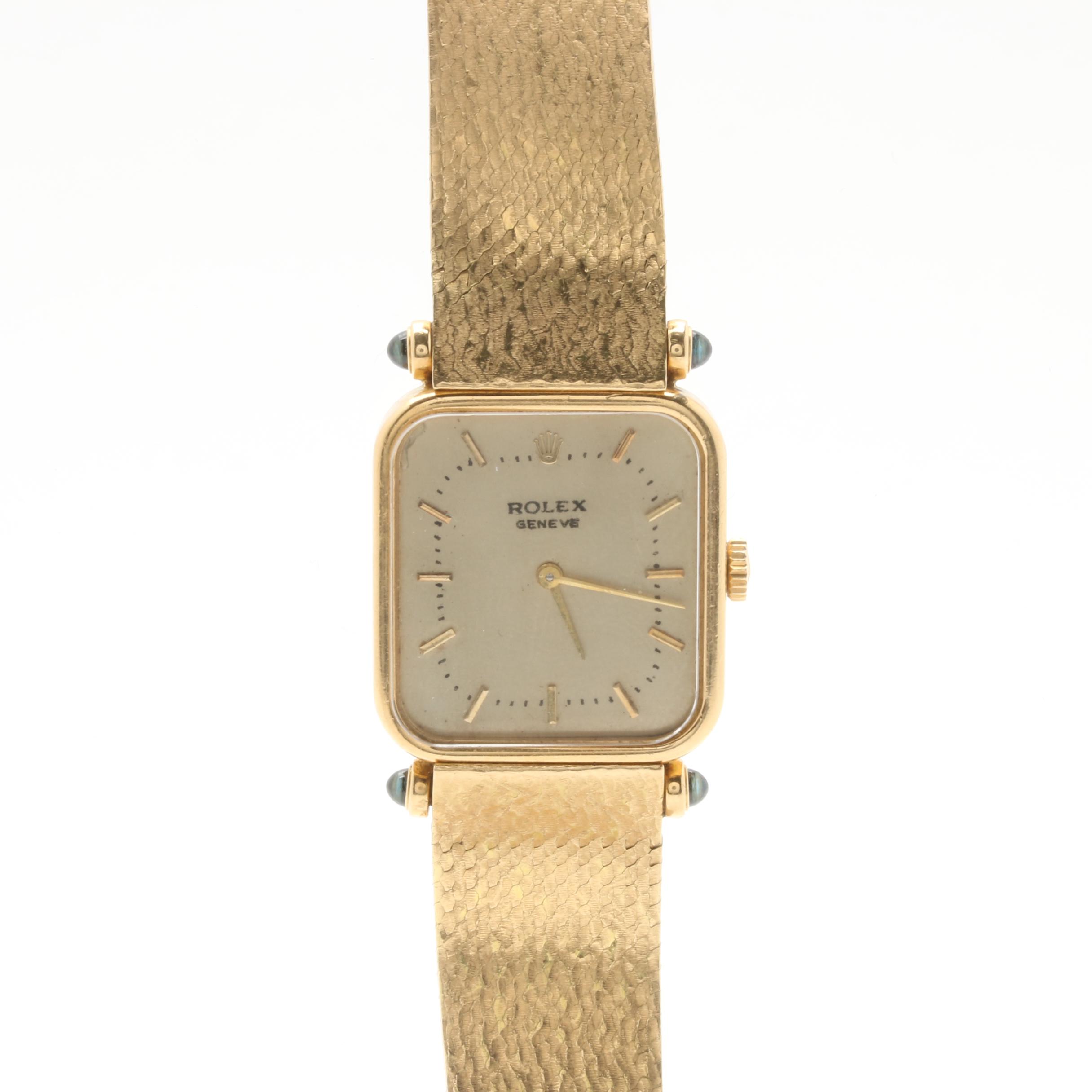 Rolex Geneve 18K Yellow Gold Stem Wind Watch