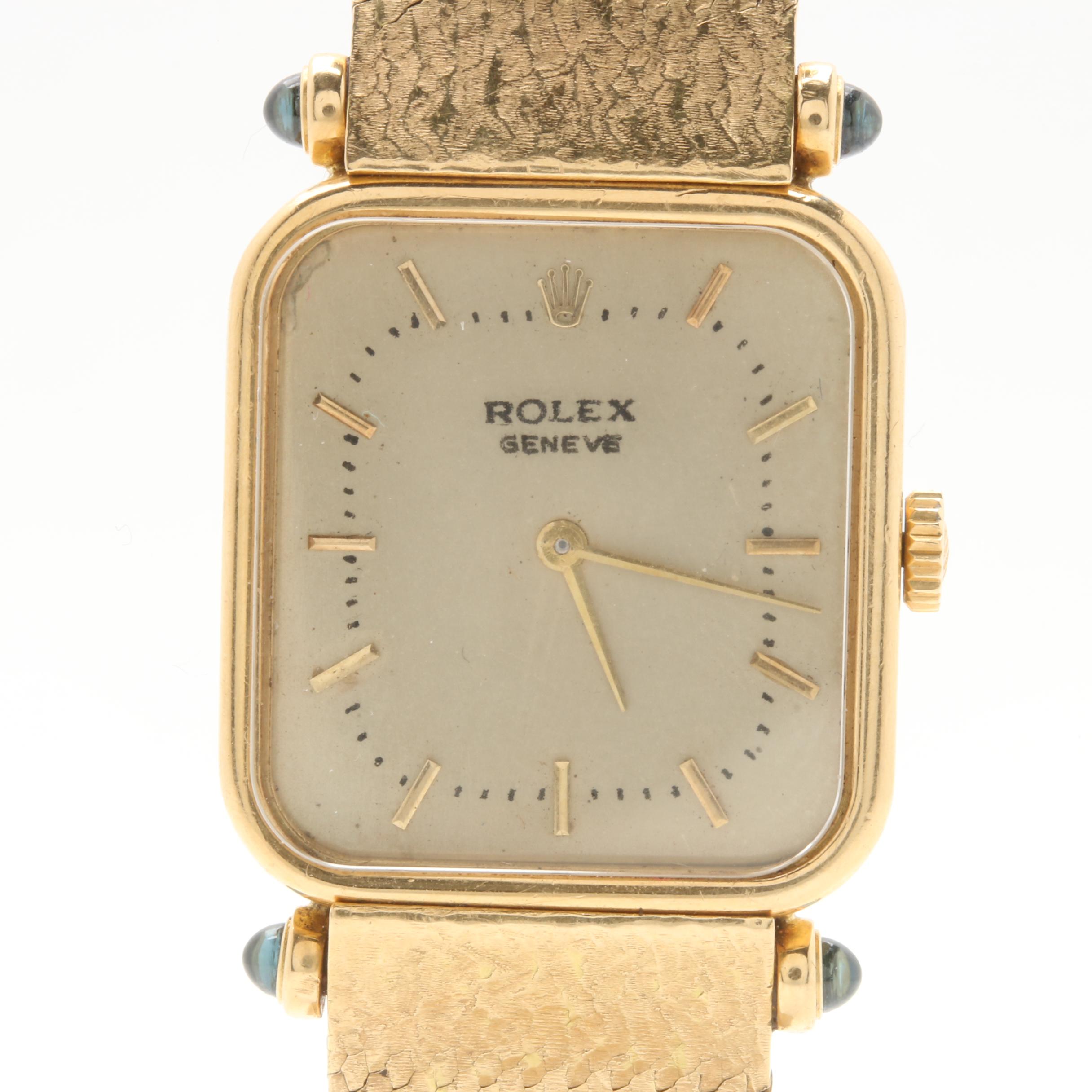 Rolex Geneve 18K Yellow Gold Stem Wind Watch