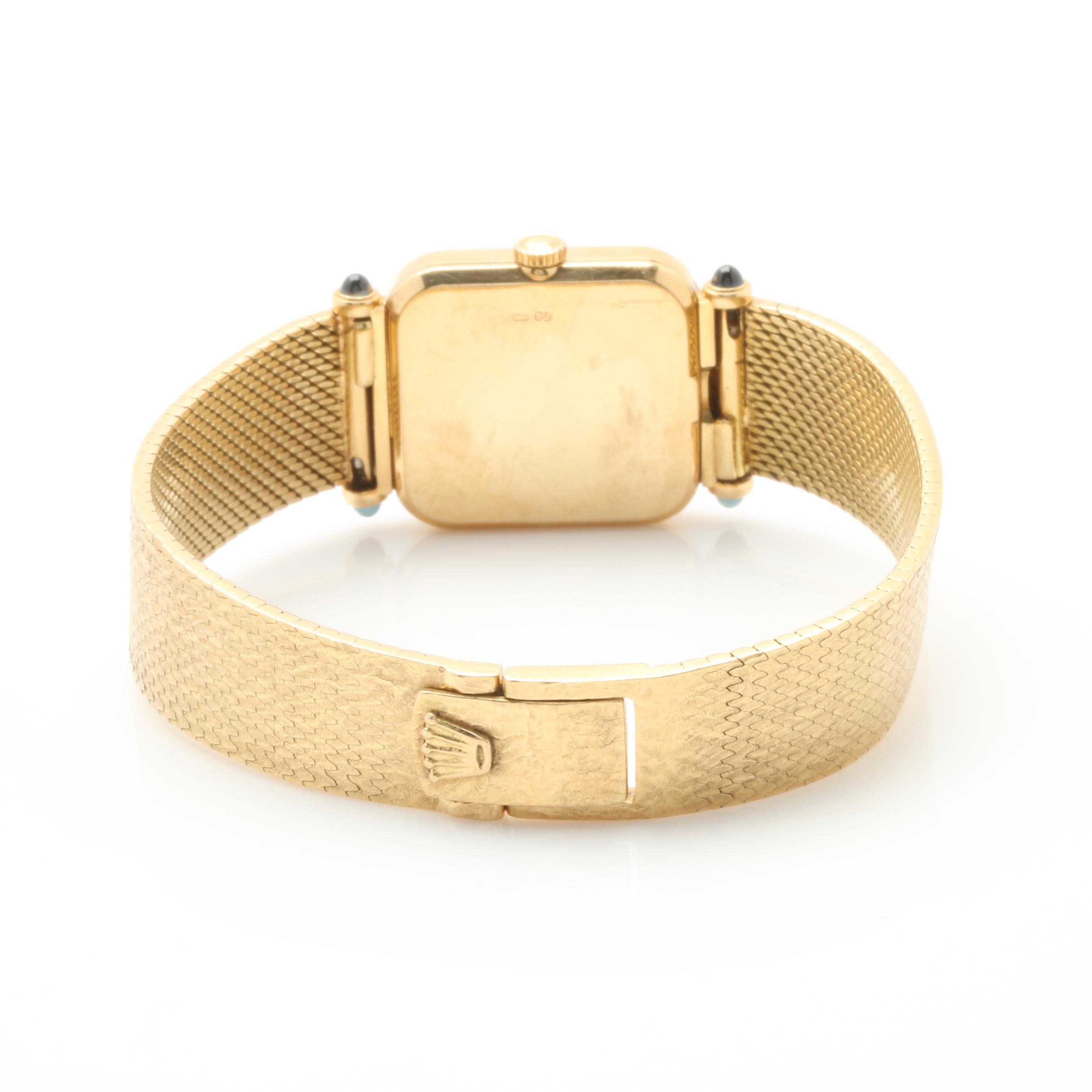 Rolex Geneve 18K Yellow Gold Stem Wind Watch