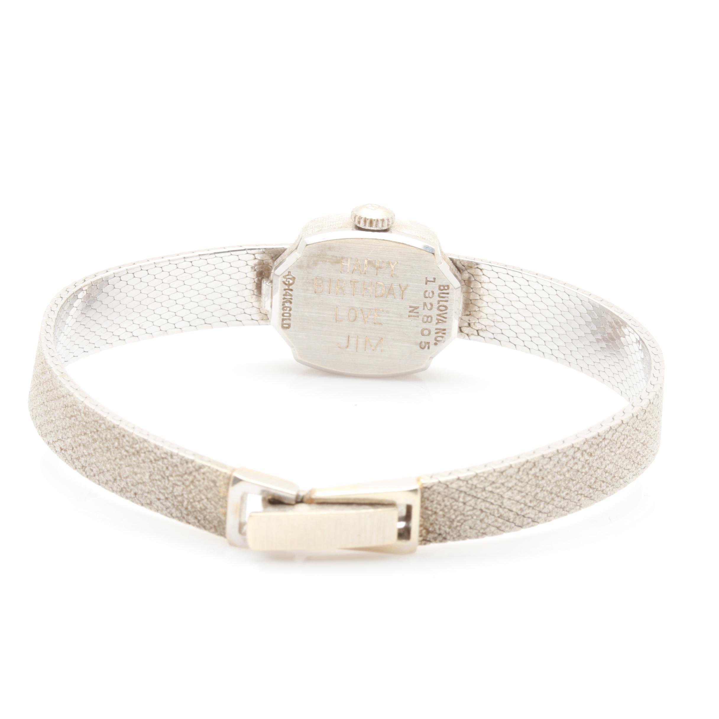 Christian Dior Collection by Bulova 14K White Gold Diamond Watch