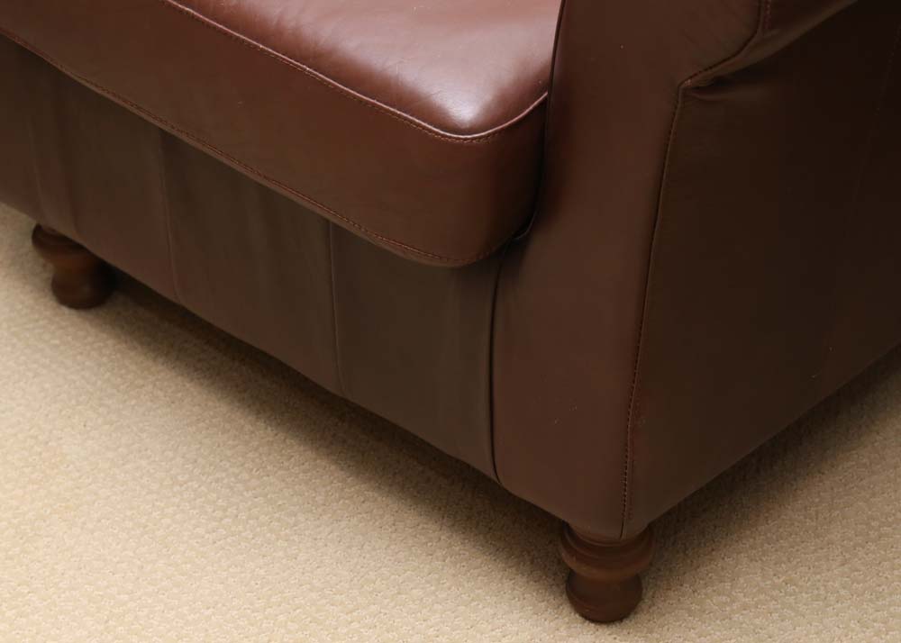 Leather Barrelback Chair