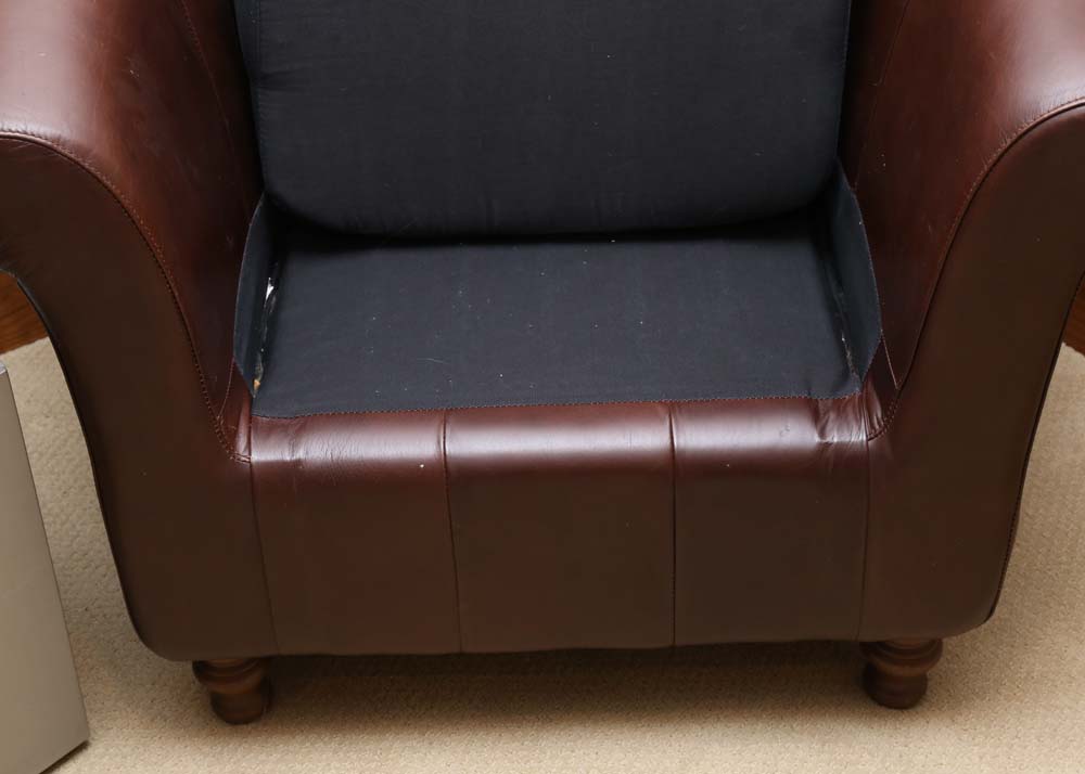 Leather Barrelback Chair