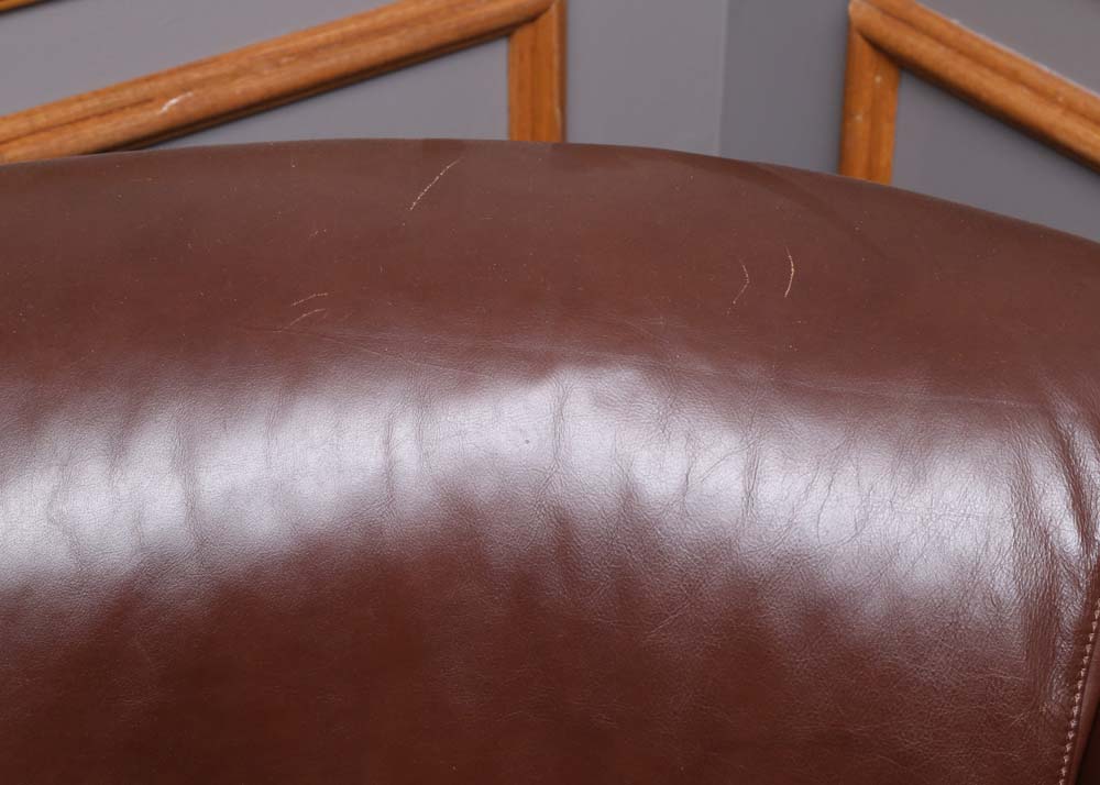 Leather Barrelback Chair