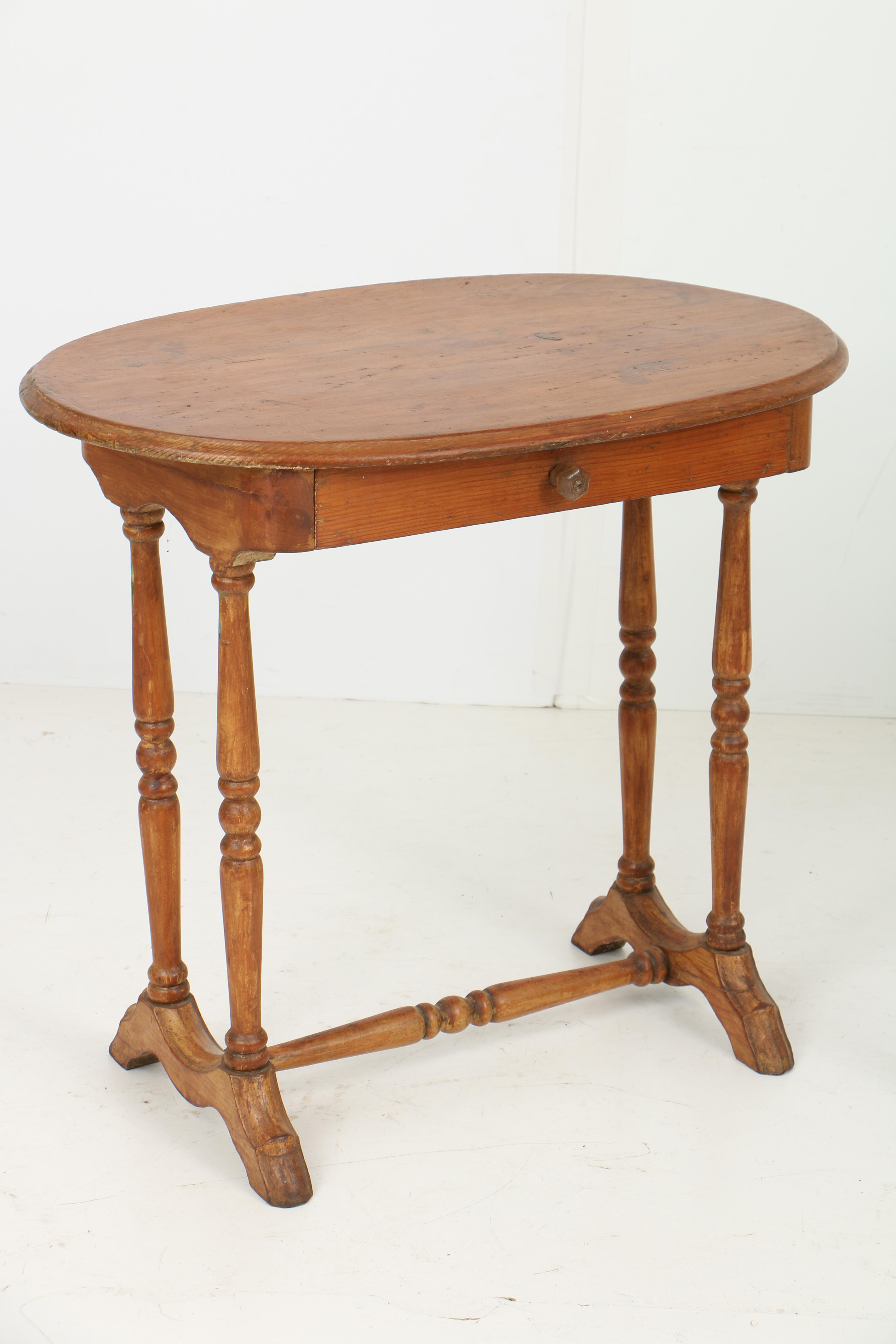 Antique Victorian Gothic Revival Quilt Rack and Pine Trestle Table