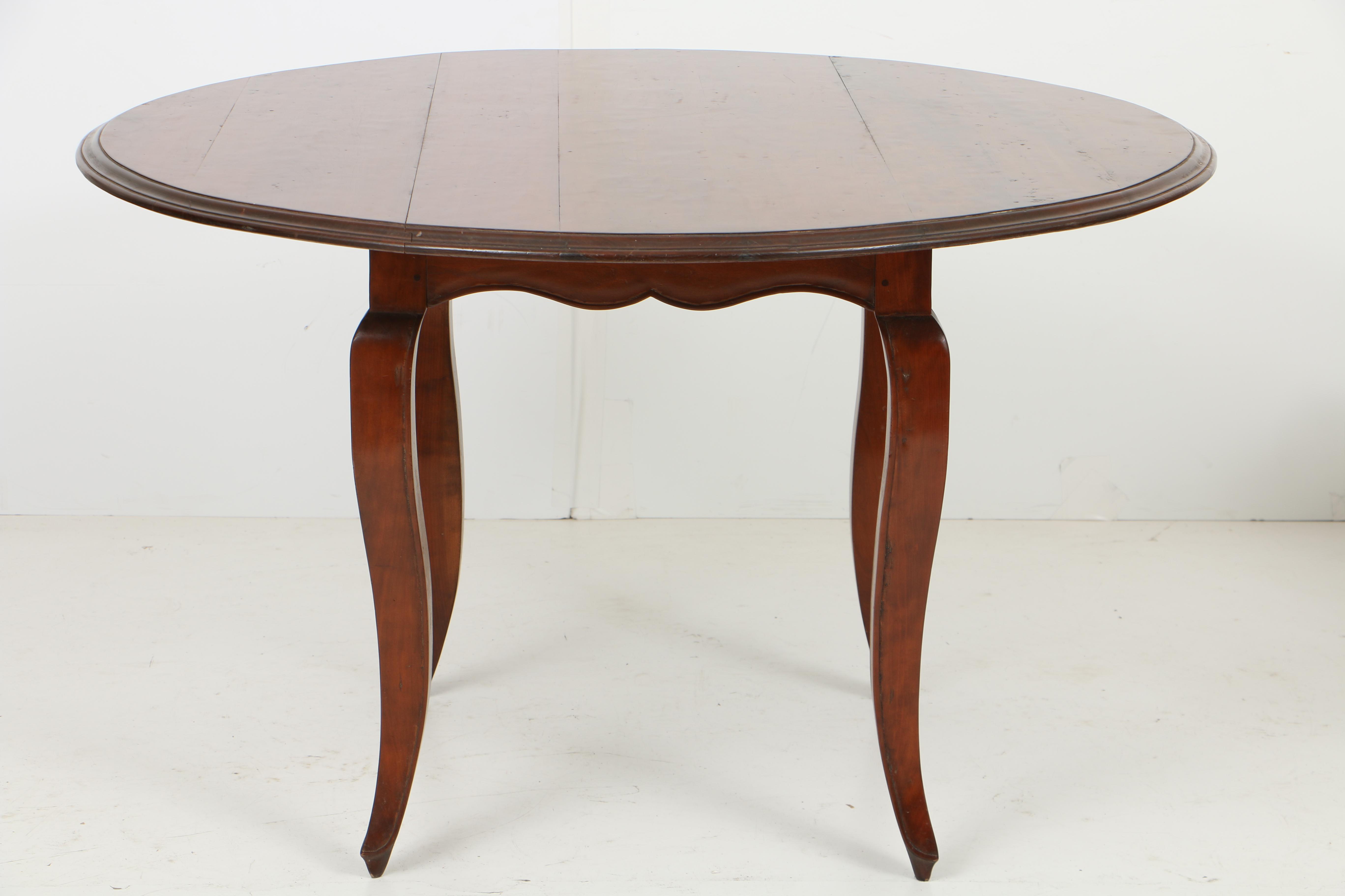 French Provincial Style Fruitwood Dining Table and Six Chairs