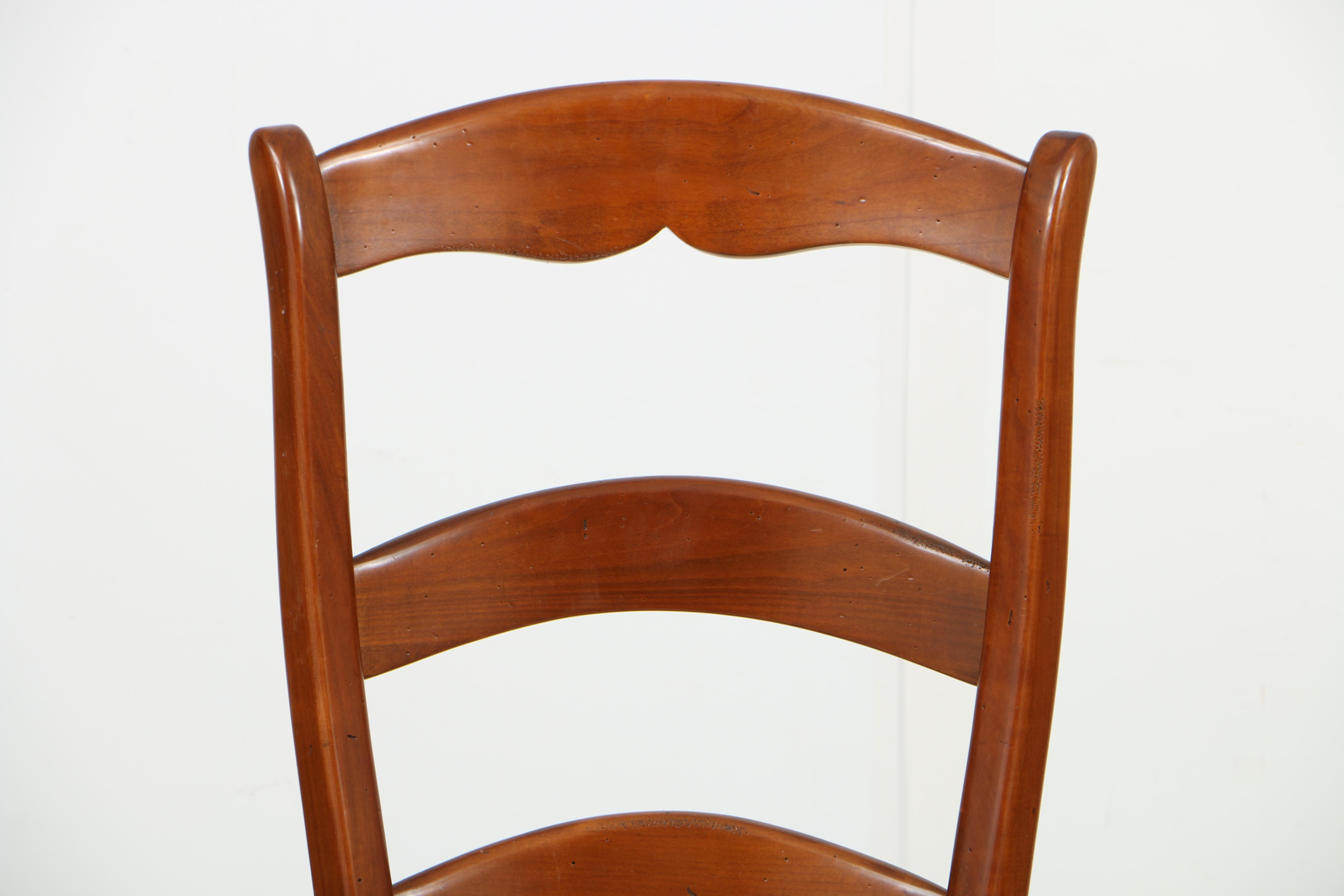 French Provincial Style Fruitwood Dining Table and Six Chairs