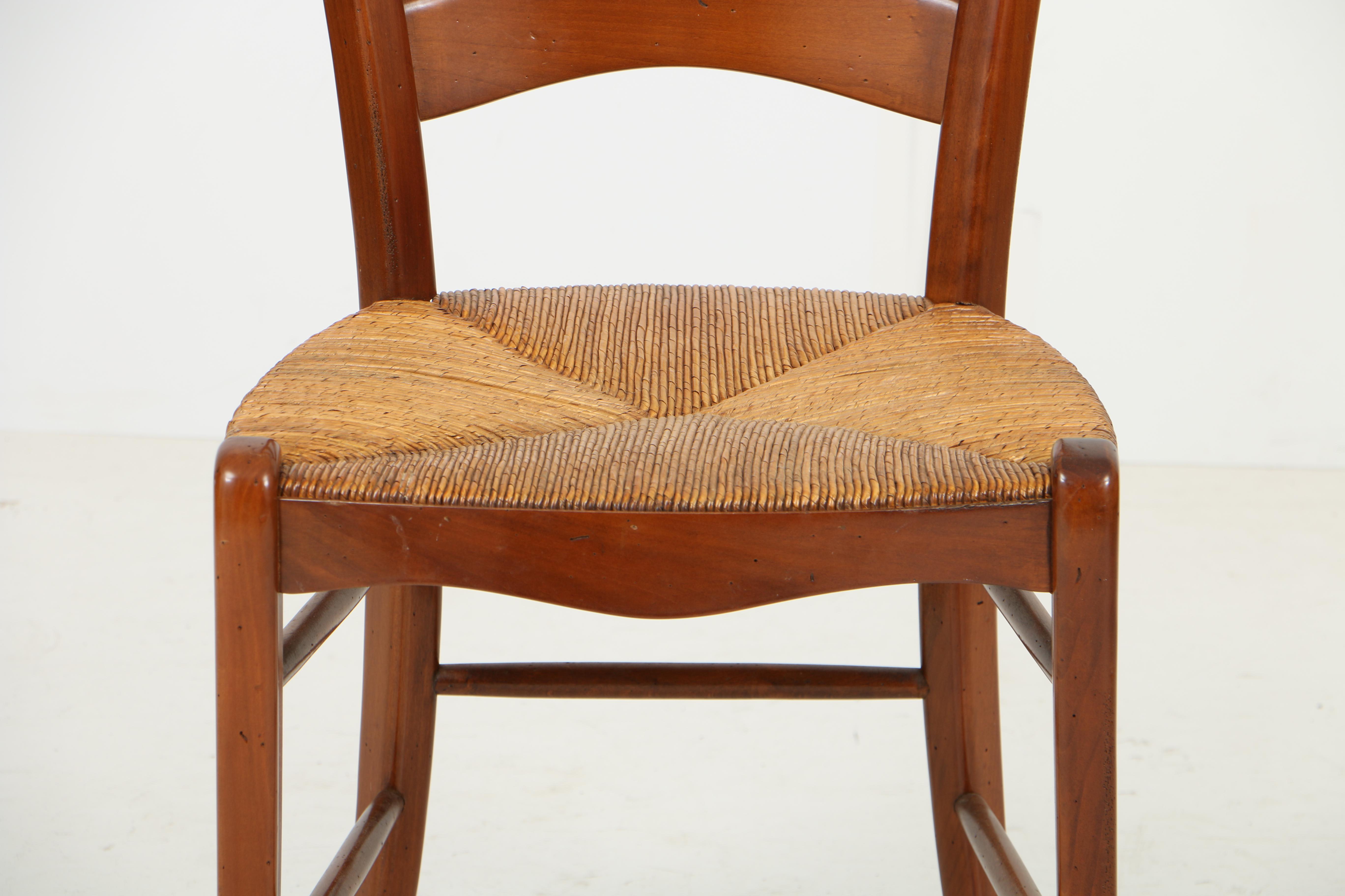 French Provincial Style Fruitwood Dining Table and Six Chairs