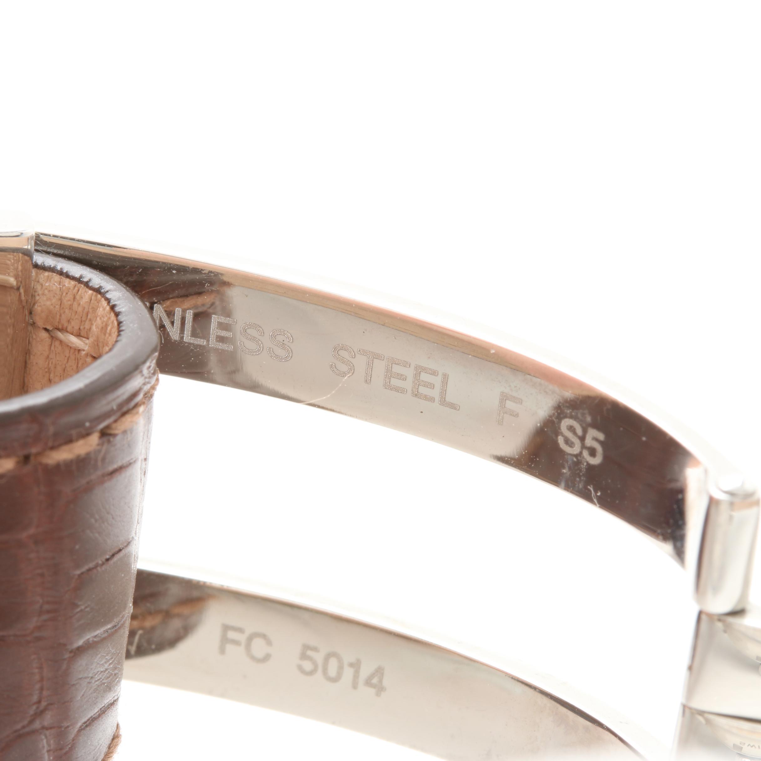 TAG Heuer Stainless Steel White Dial and Brown Leather Watch