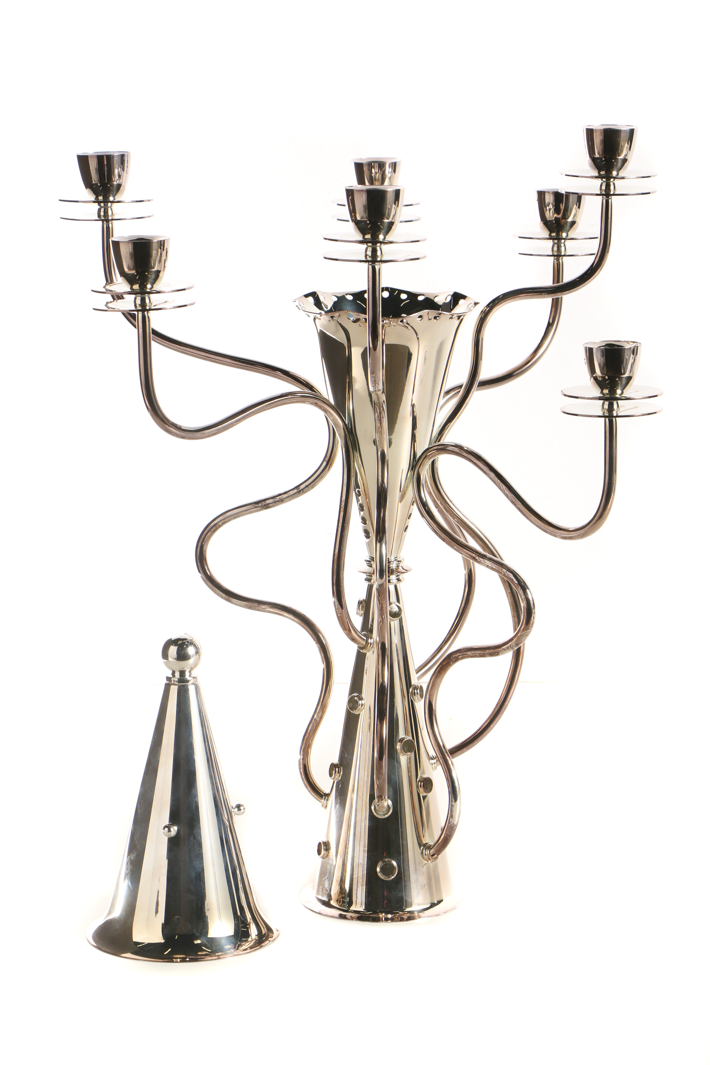 Borek Sipek "Simon" Silver Plate Candelabra