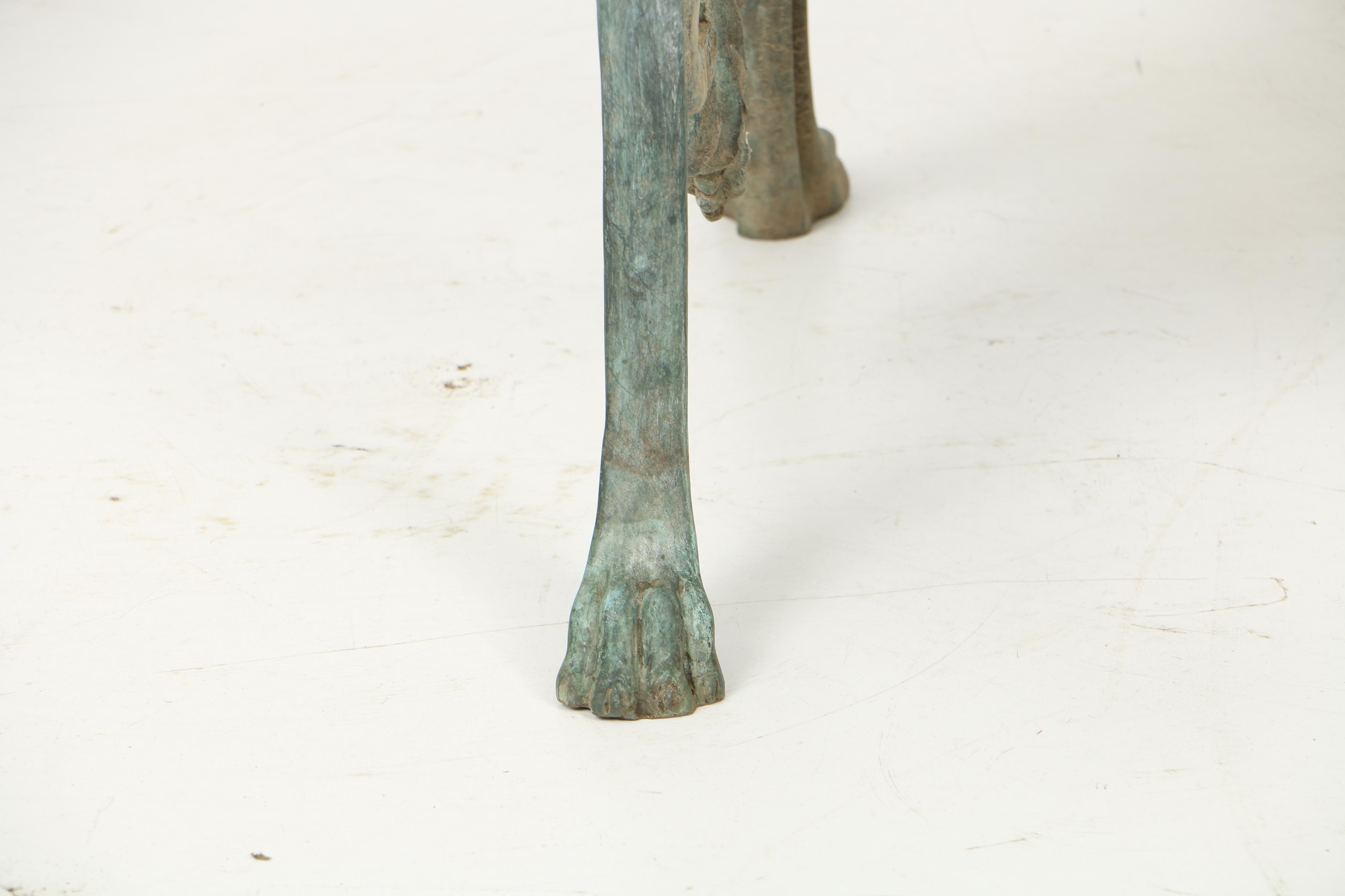 Patinated Leaded Brass Garden Sculpture of Two Children Reading on a Bench