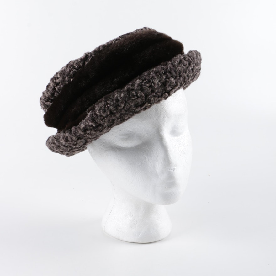 Bronte of Amsterdam Faux Persian Lamb Fur Hat