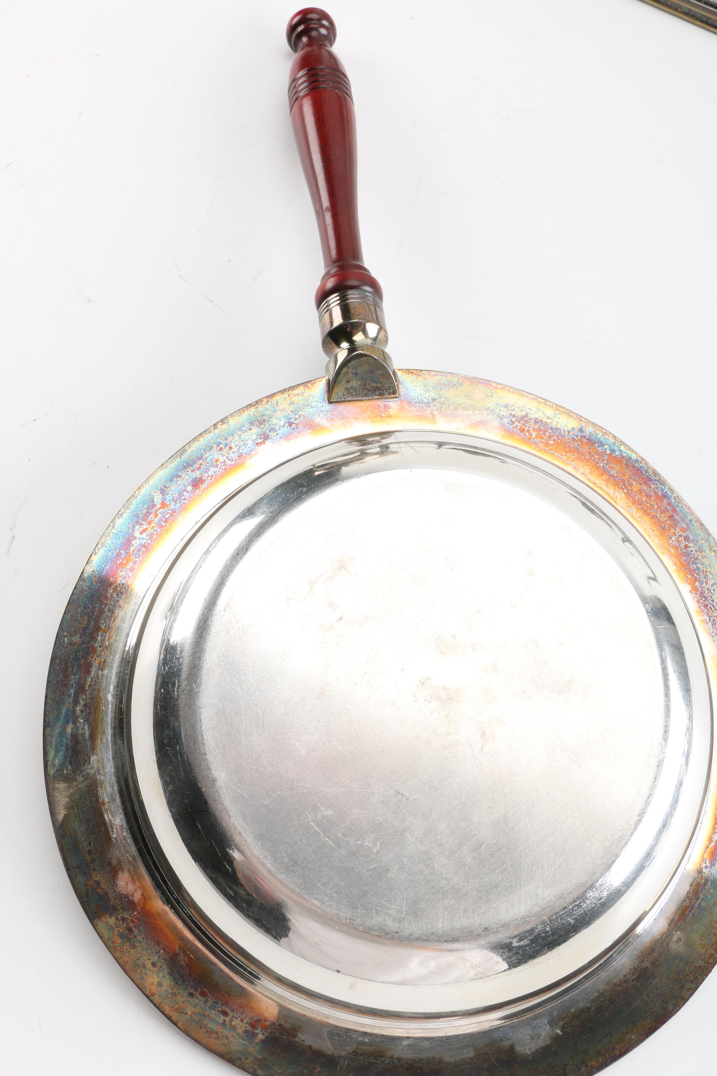 Hukin & Heath Chafing Dish Stand and Other Silver Plate Serveware