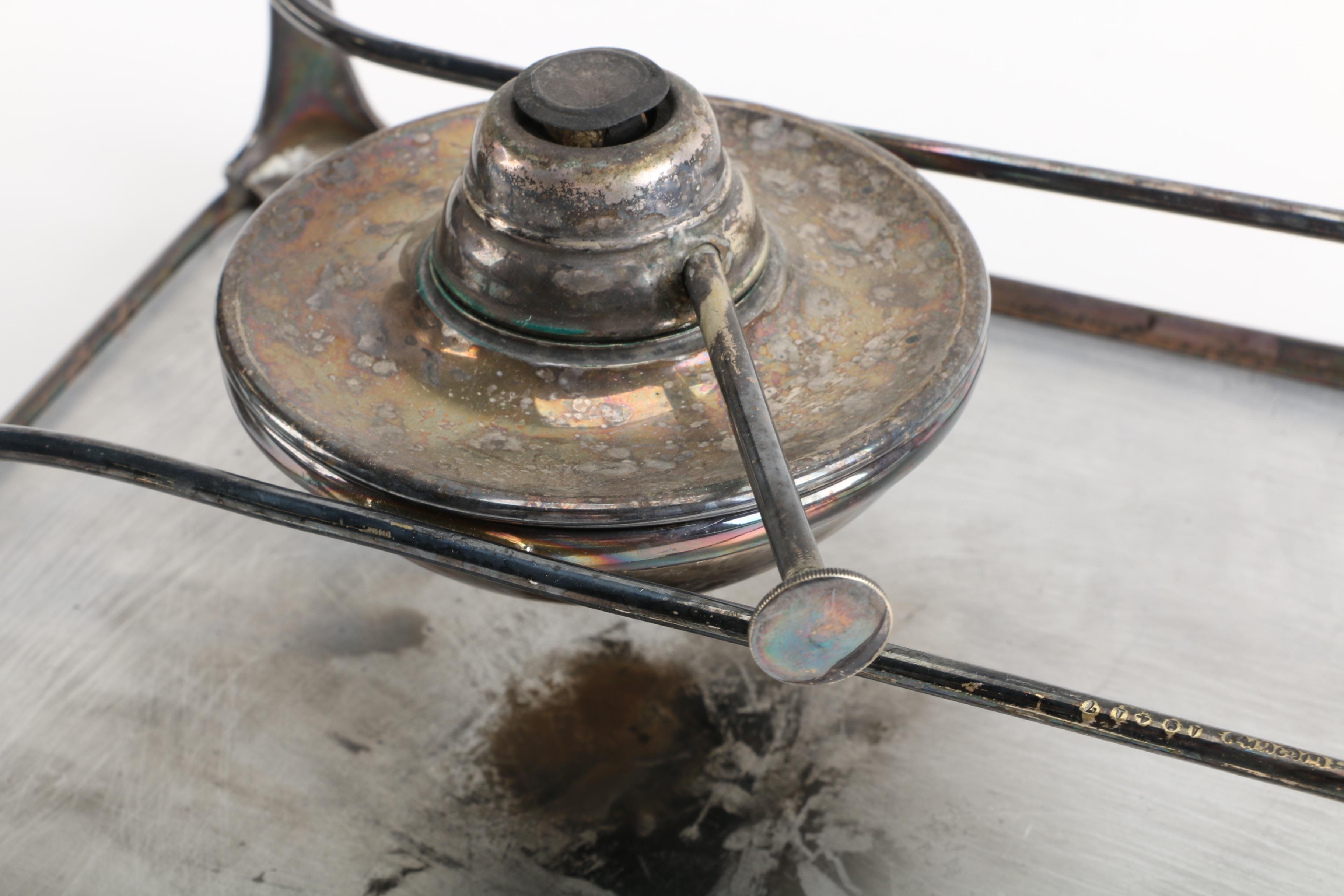 Hukin & Heath Chafing Dish Stand and Other Silver Plate Serveware