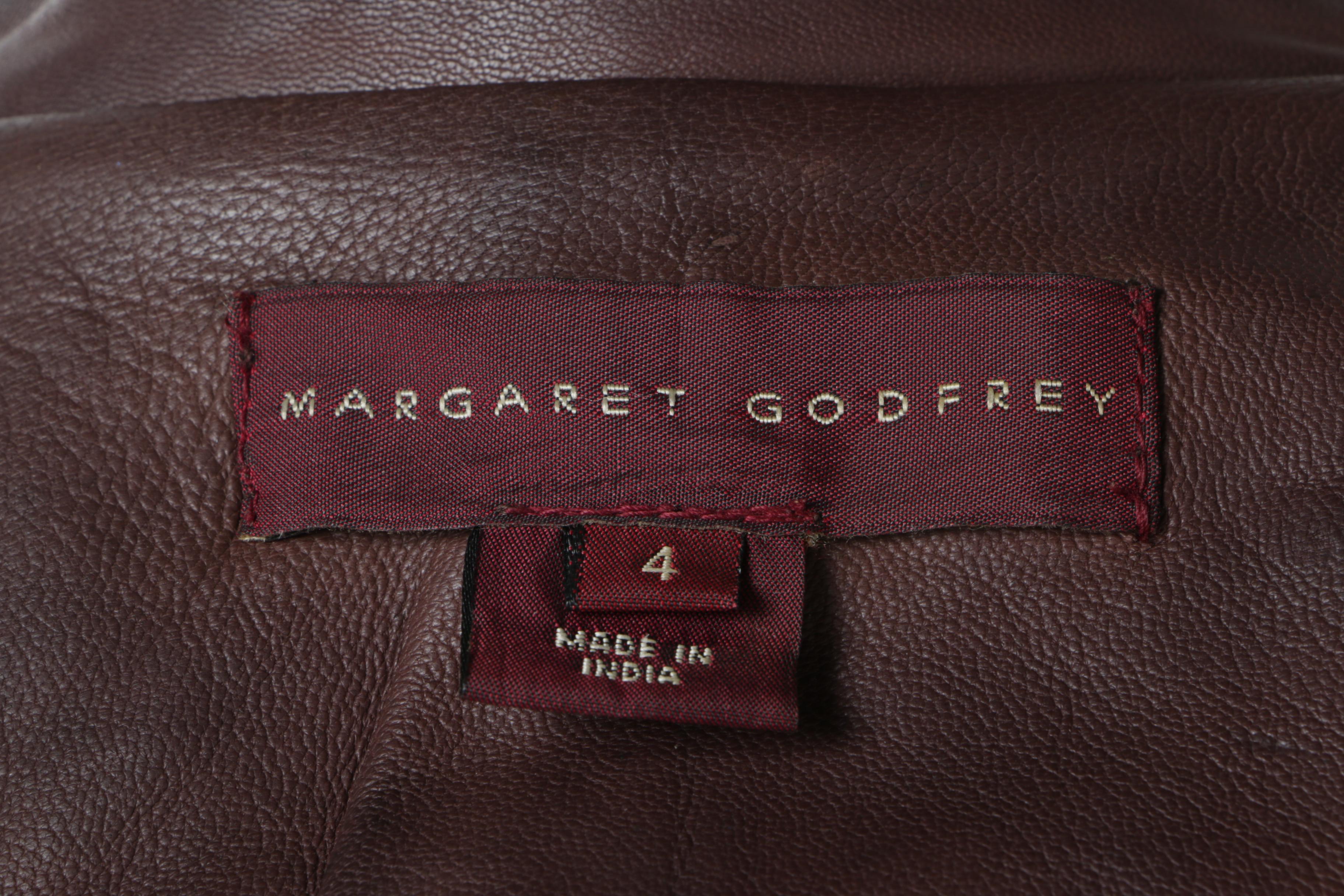 Women's Margaret Godfrey Dark Brown Quilted Leather Jacket