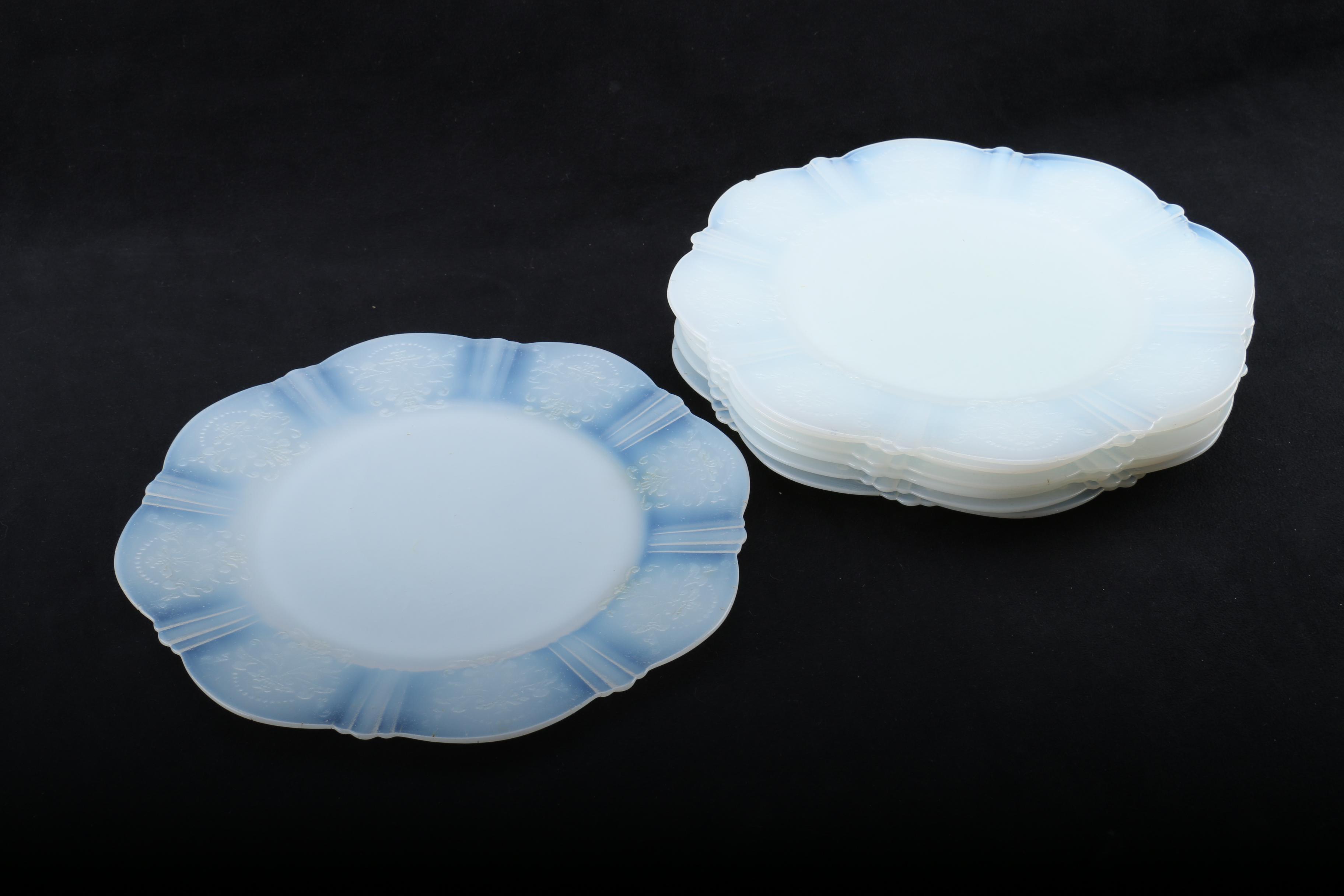 Macbeth-Evans "American Sweetheart Monax White" Opalescent Glass Tableware