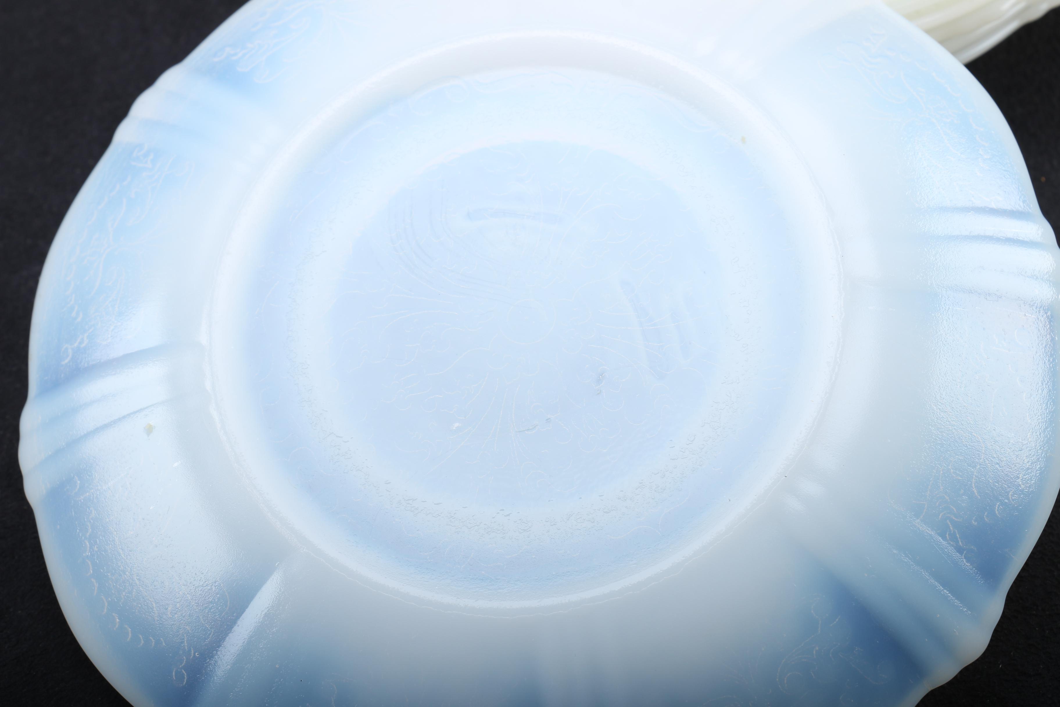 Macbeth-Evans "American Sweetheart Monax White" Opalescent Glass Tableware