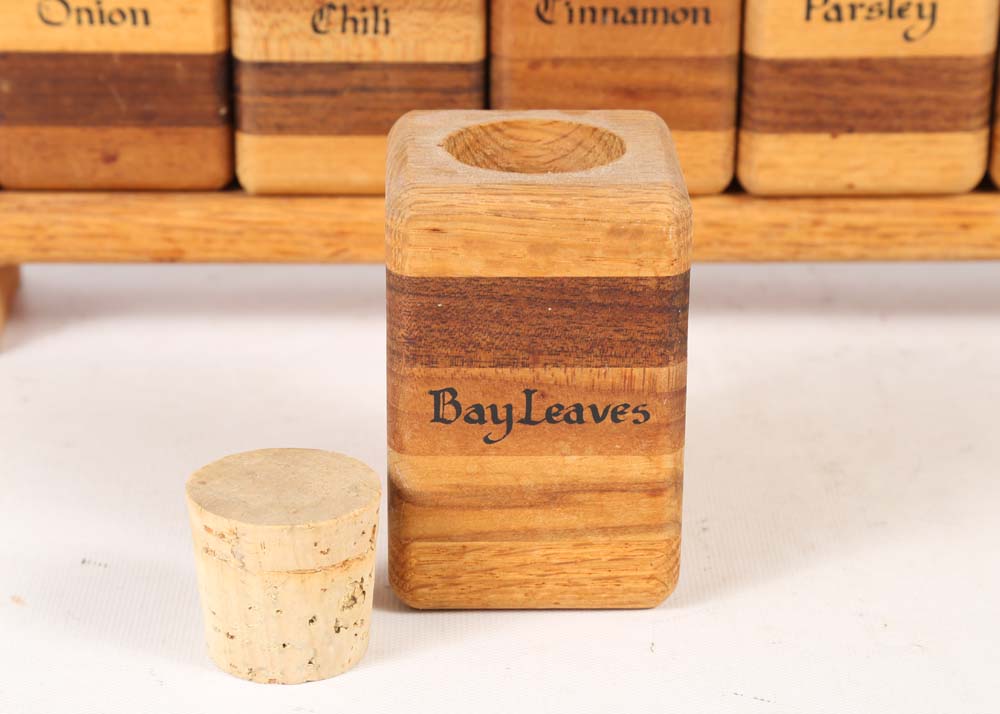 Wooden Tiered Spice Rack