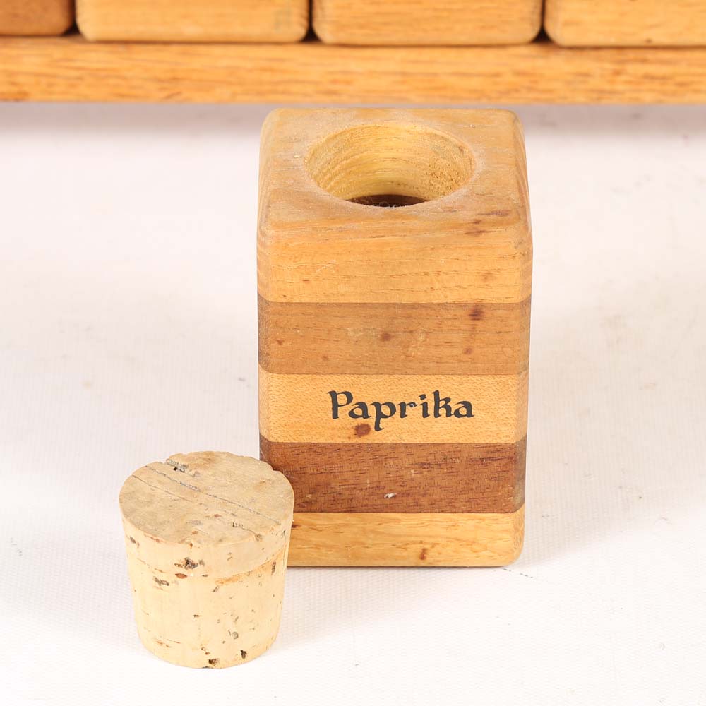 Wooden Tiered Spice Rack