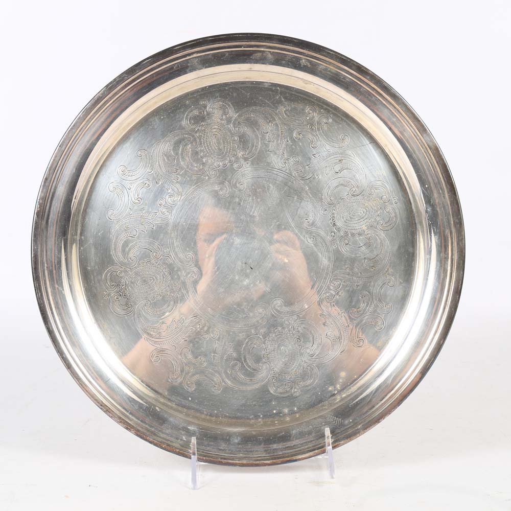 Collection of Silver Plate Trays including Oneida